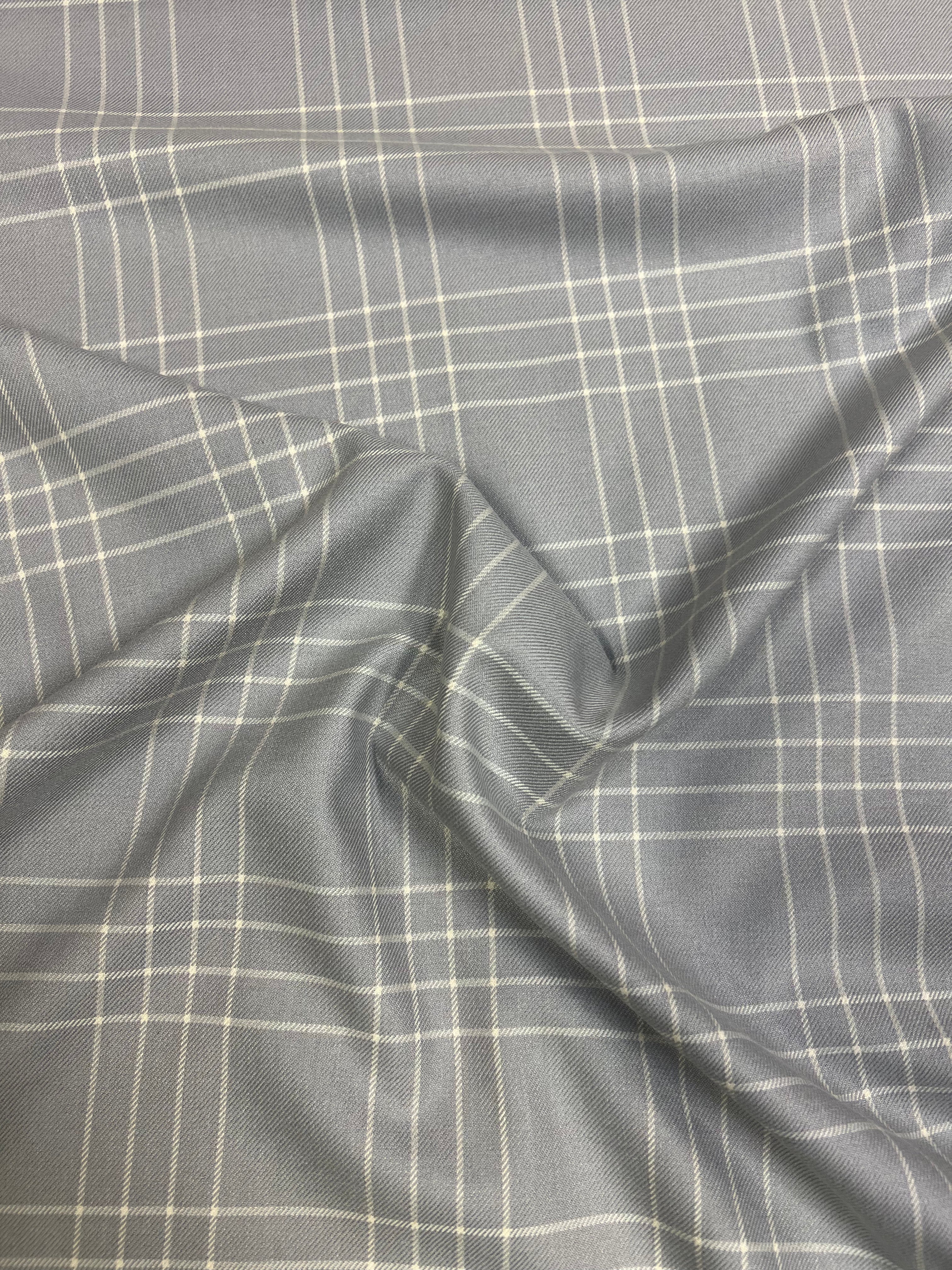 Grijze Tartan - Viscose/Polyester