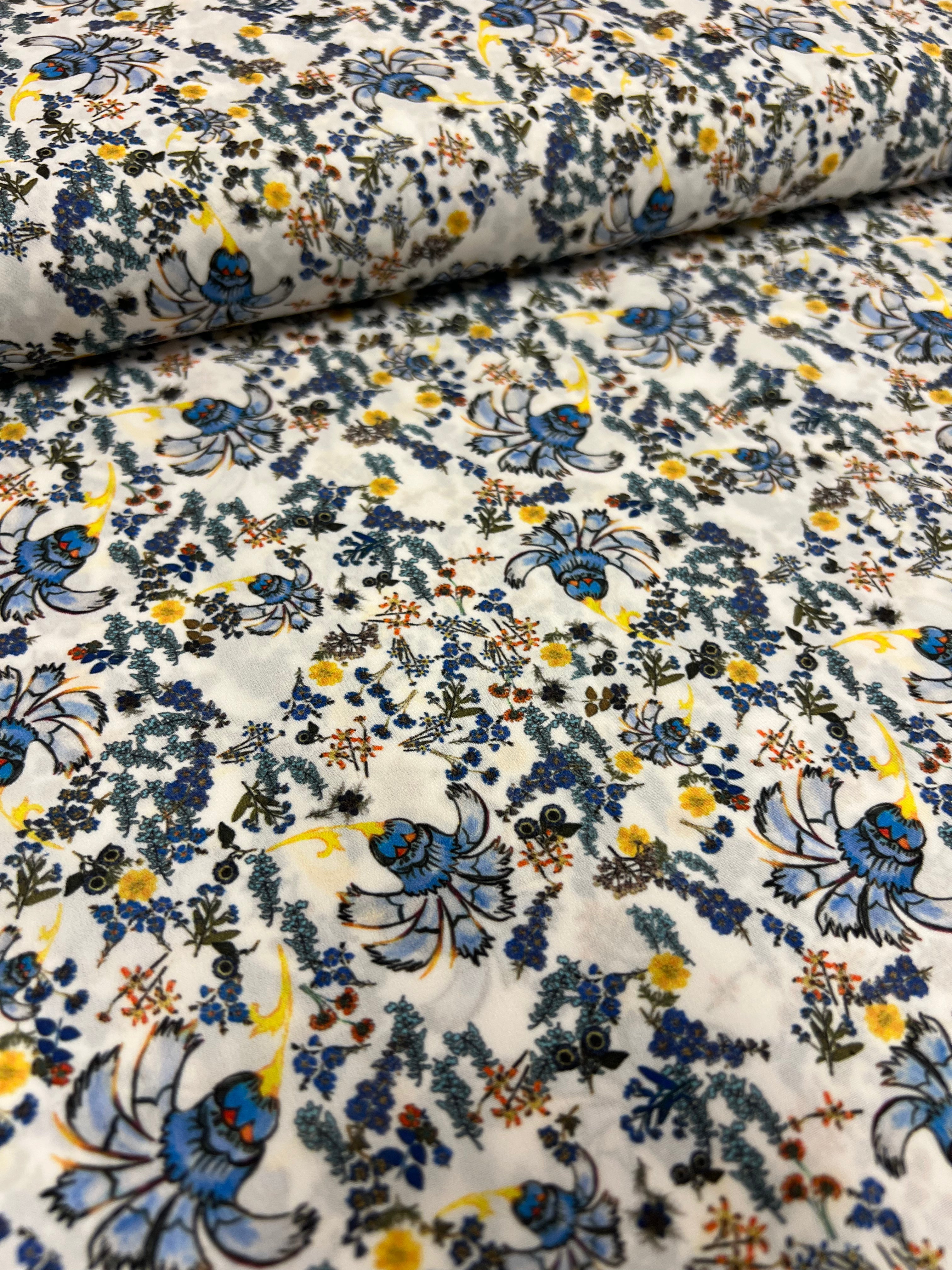 Funky bloemen - Polyester