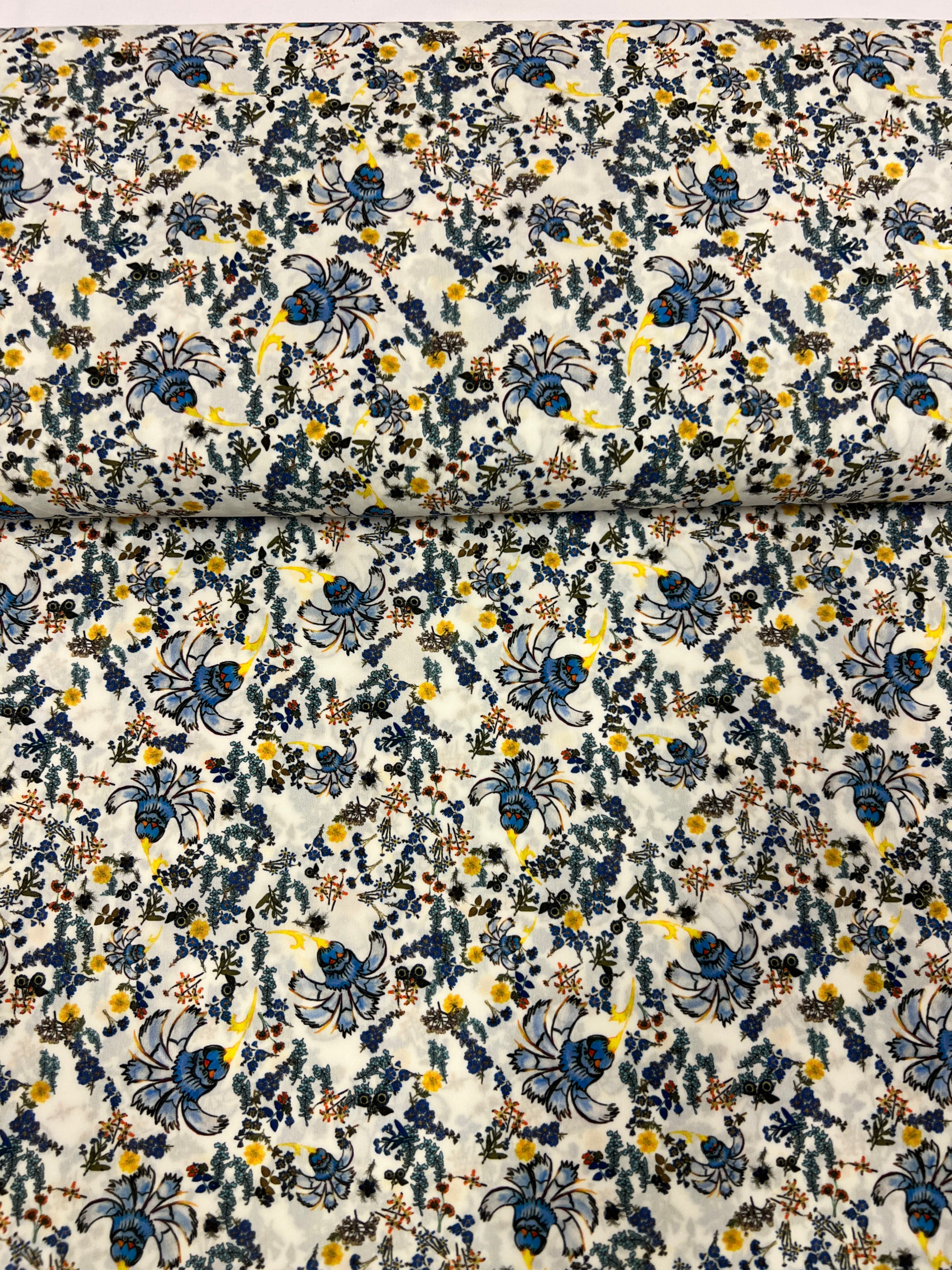 Funky bloemen - Polyester