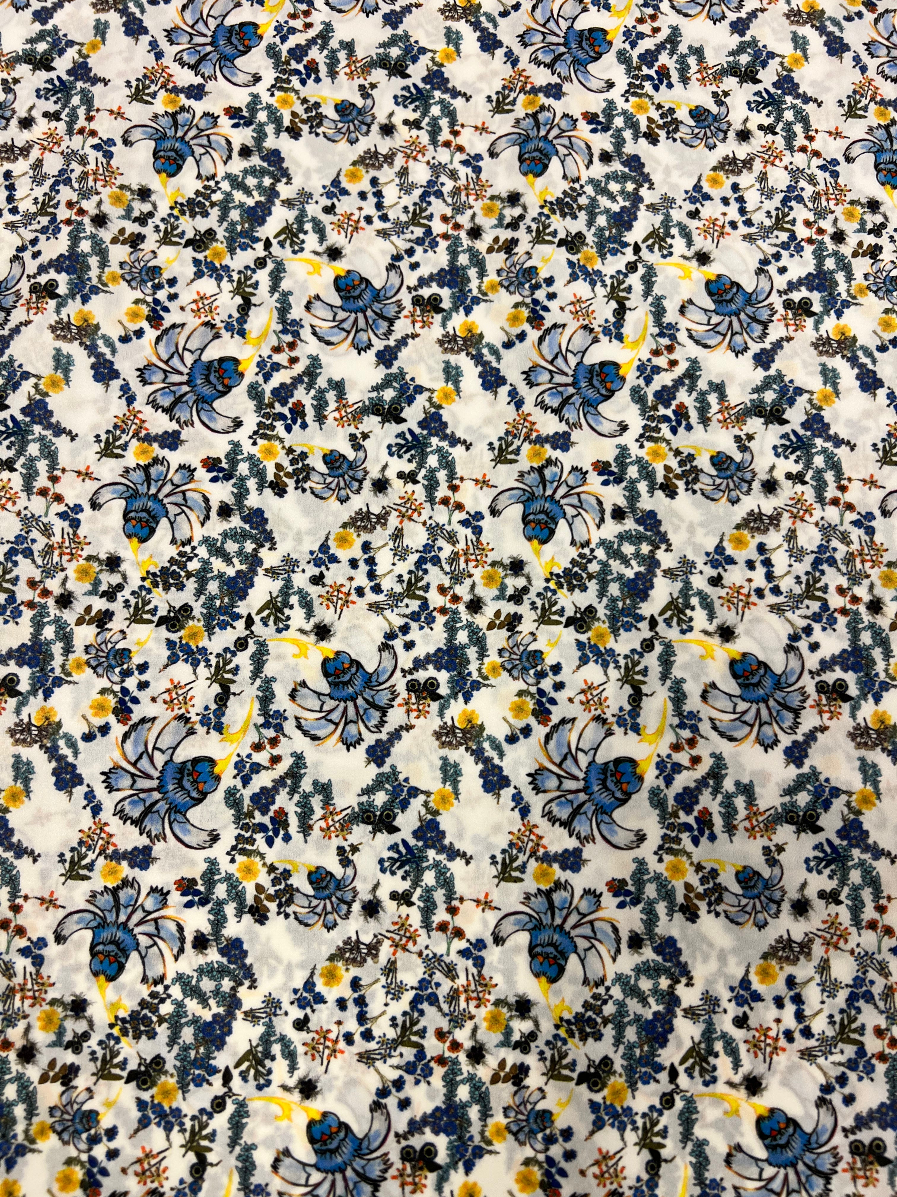Funky bloemen - Polyester