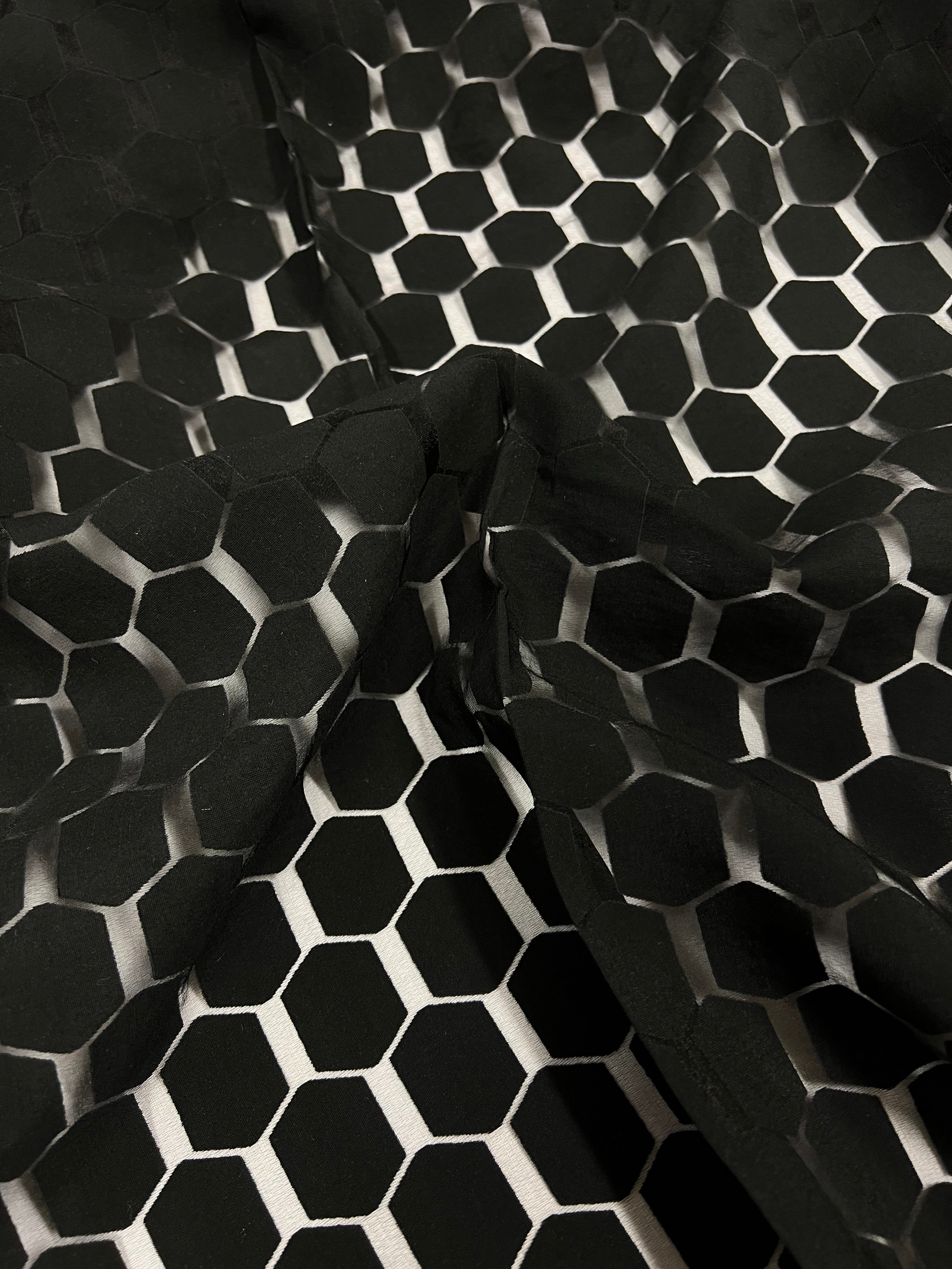 Transparante hexagons - Viscose