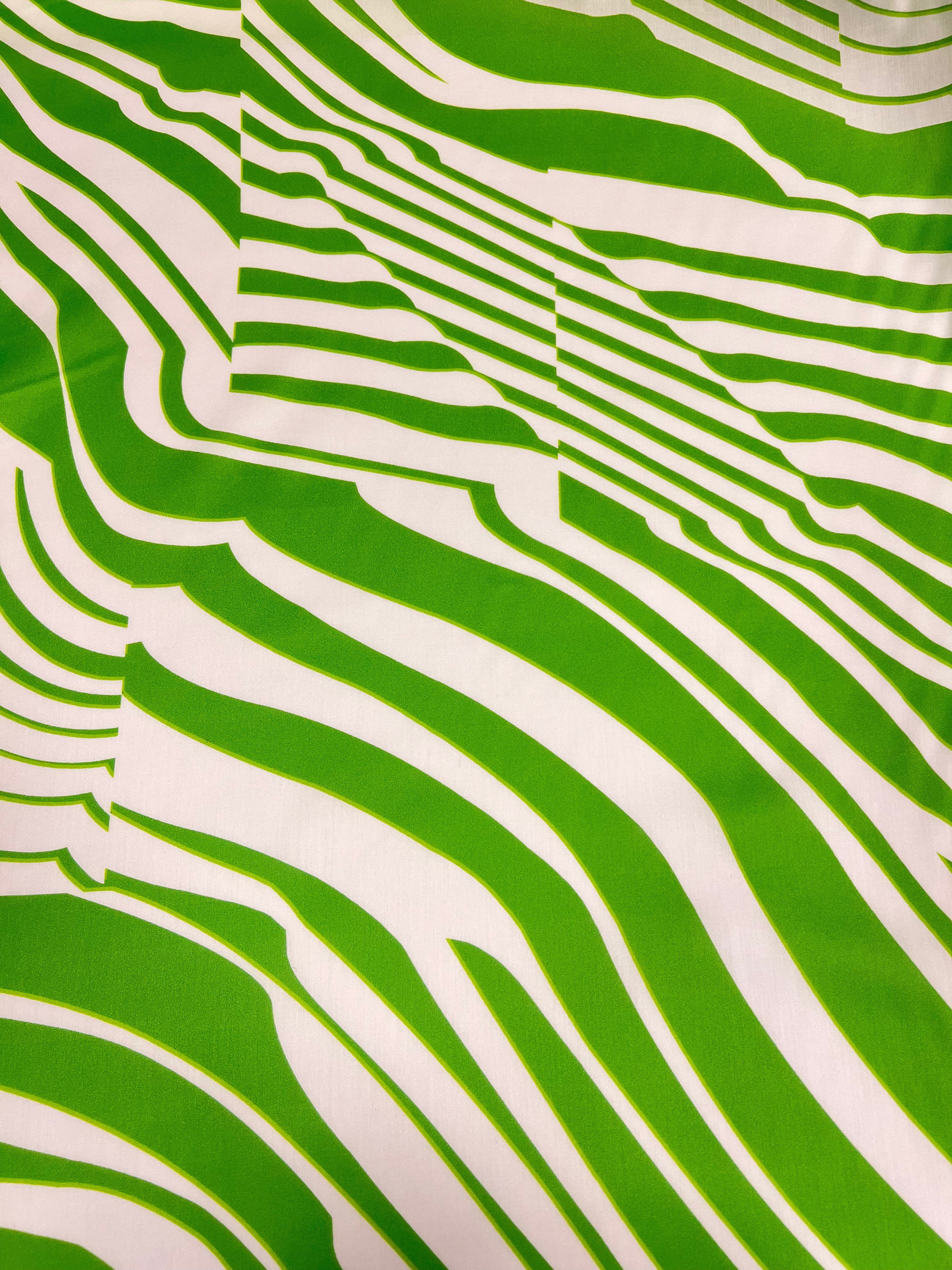 Groene Strepen - Katoen (satijn)