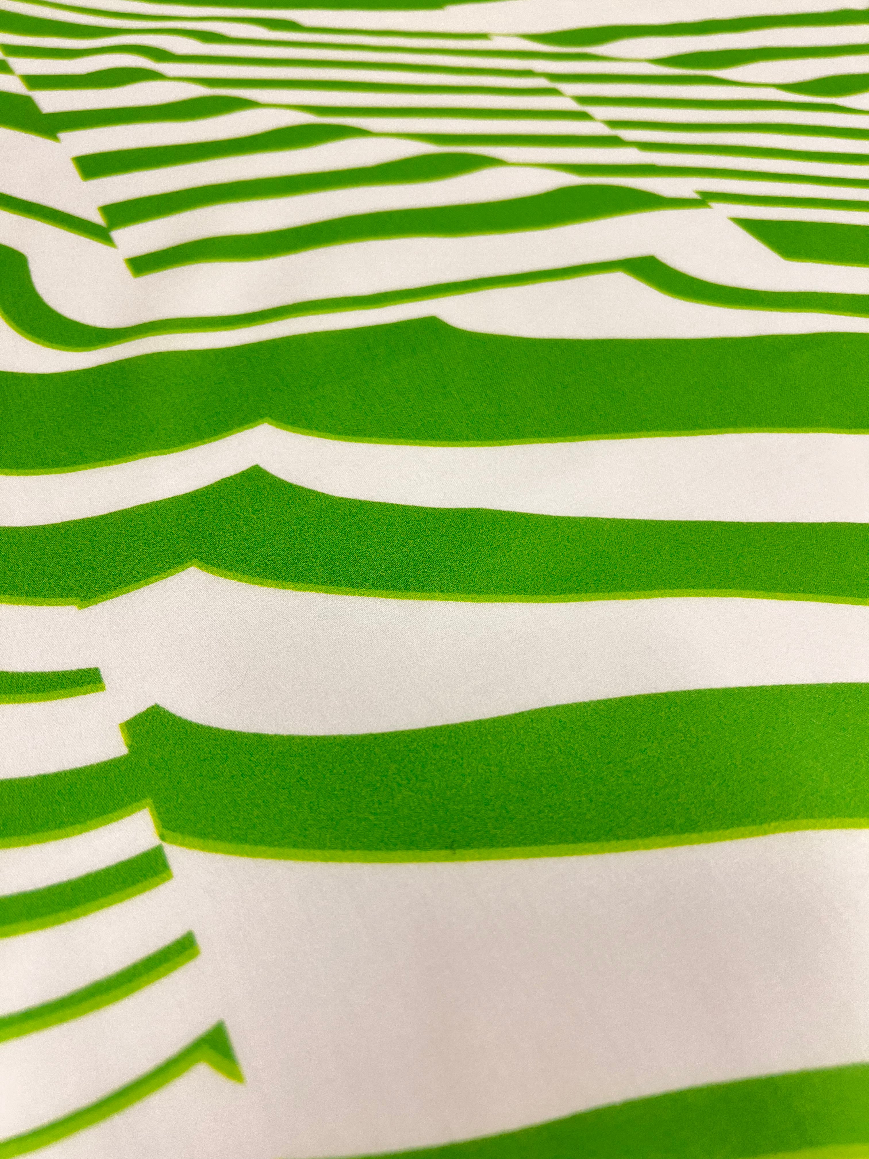 Groene Strepen - Katoen (satijn)