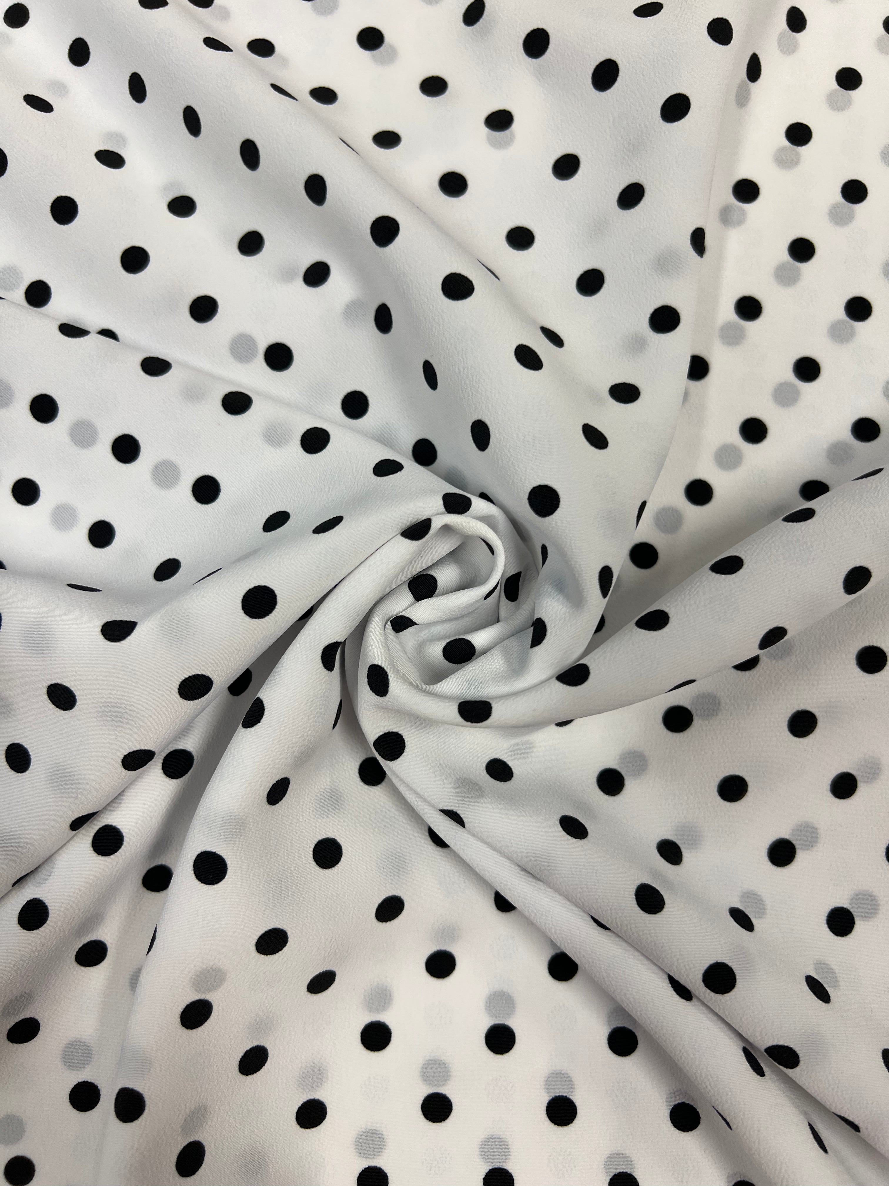 Polka Dots White - Polyester