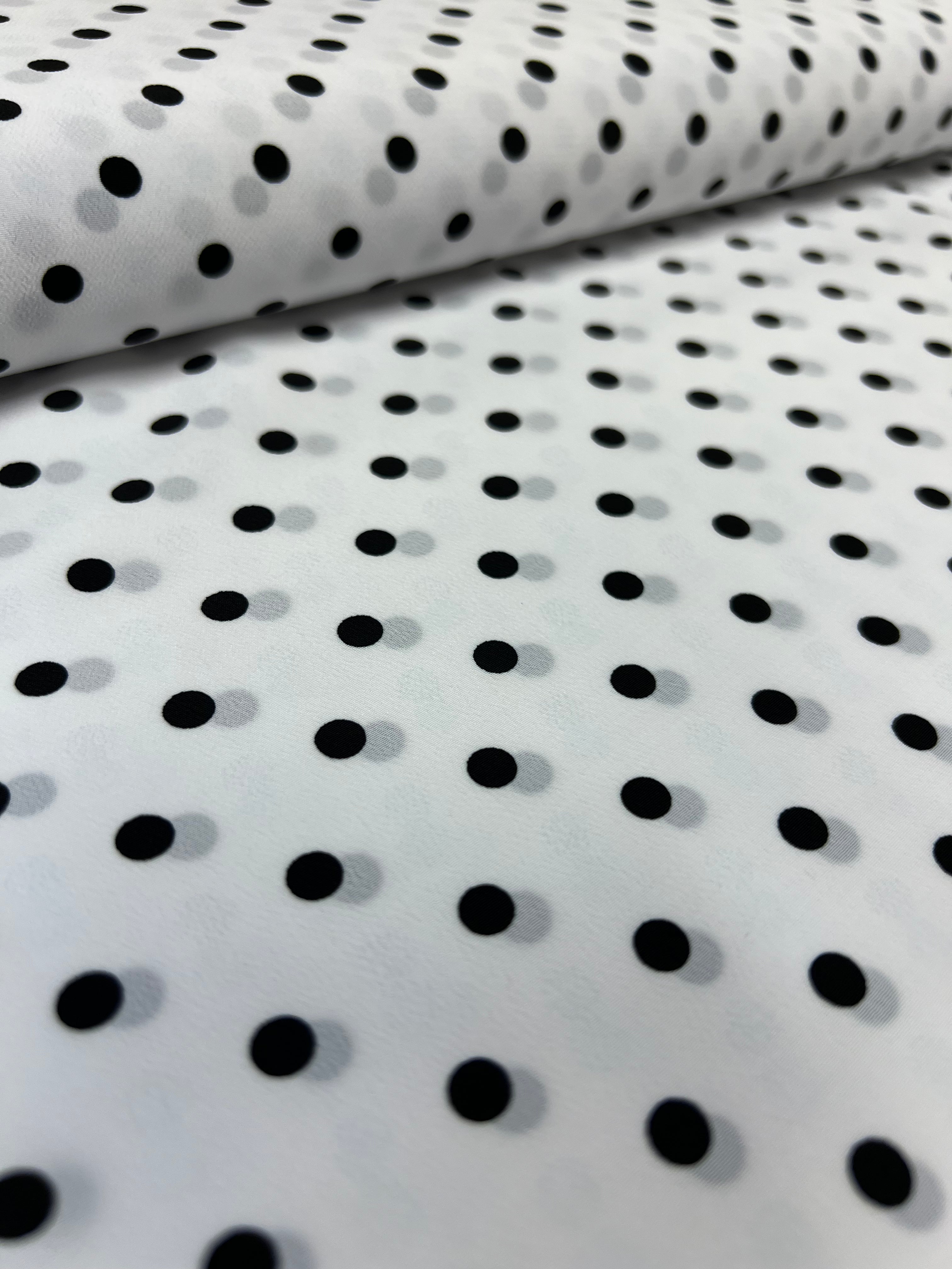 Polka Dots White - Polyester