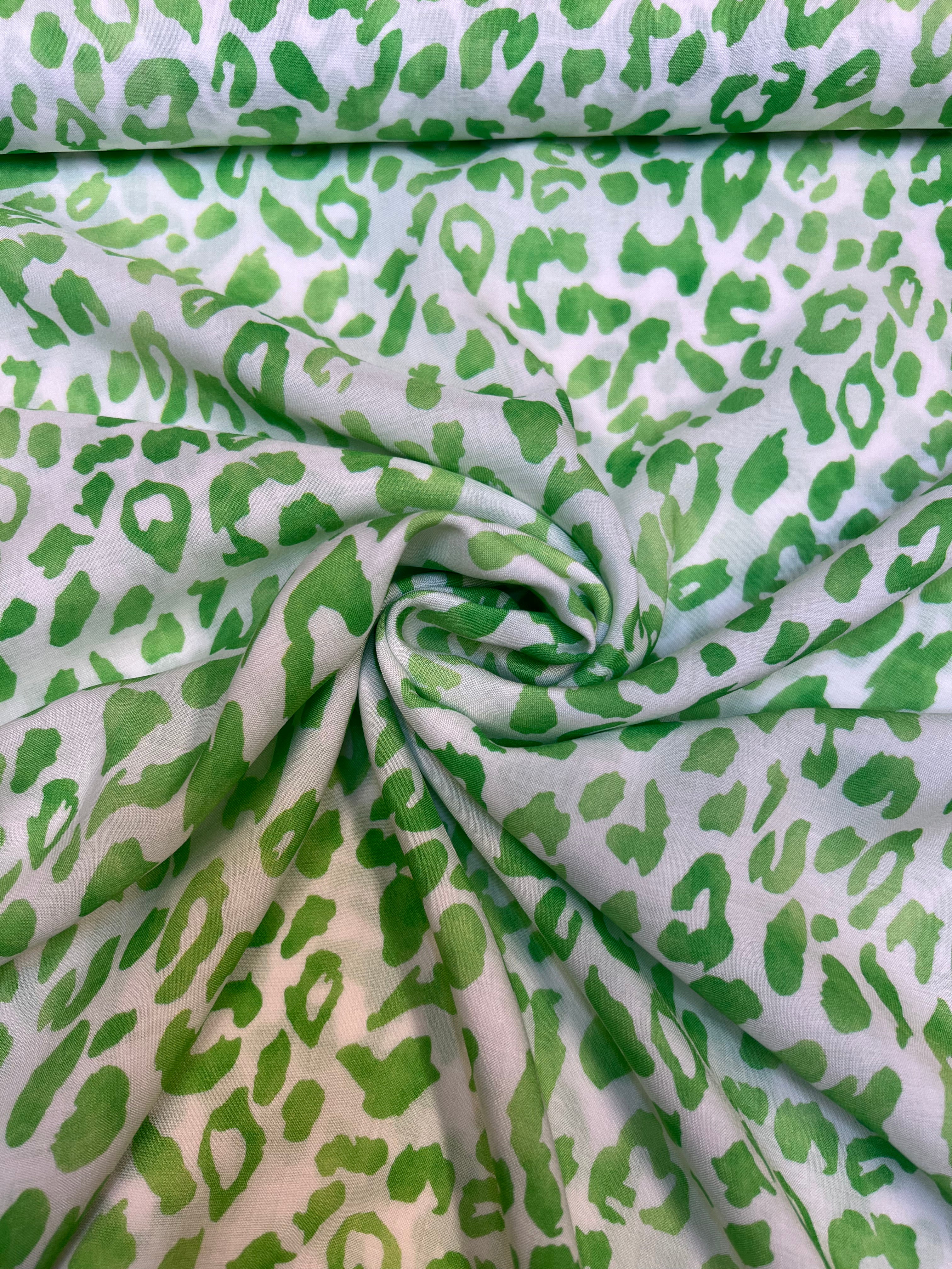 Lime Leopard - Viscose