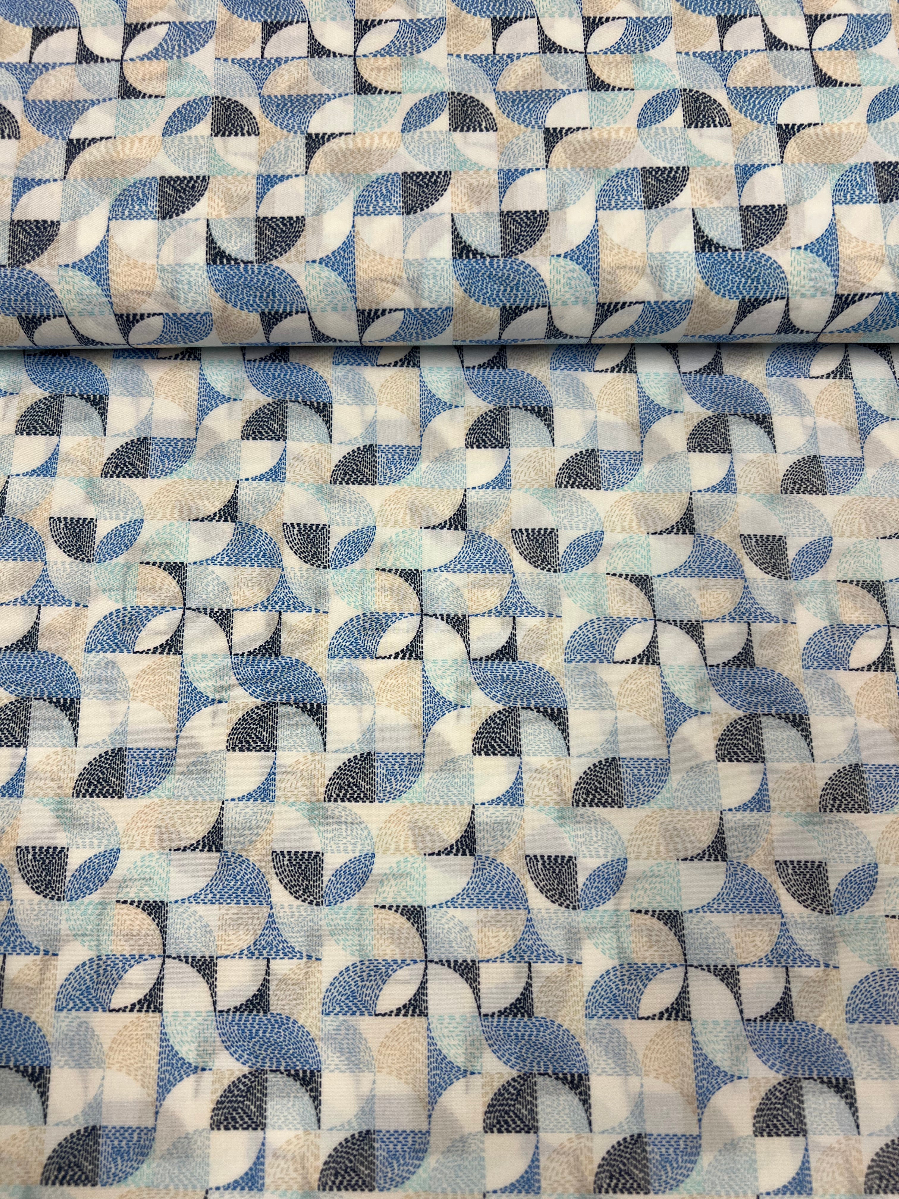 Retro Streepjes - Poplin Katoen
