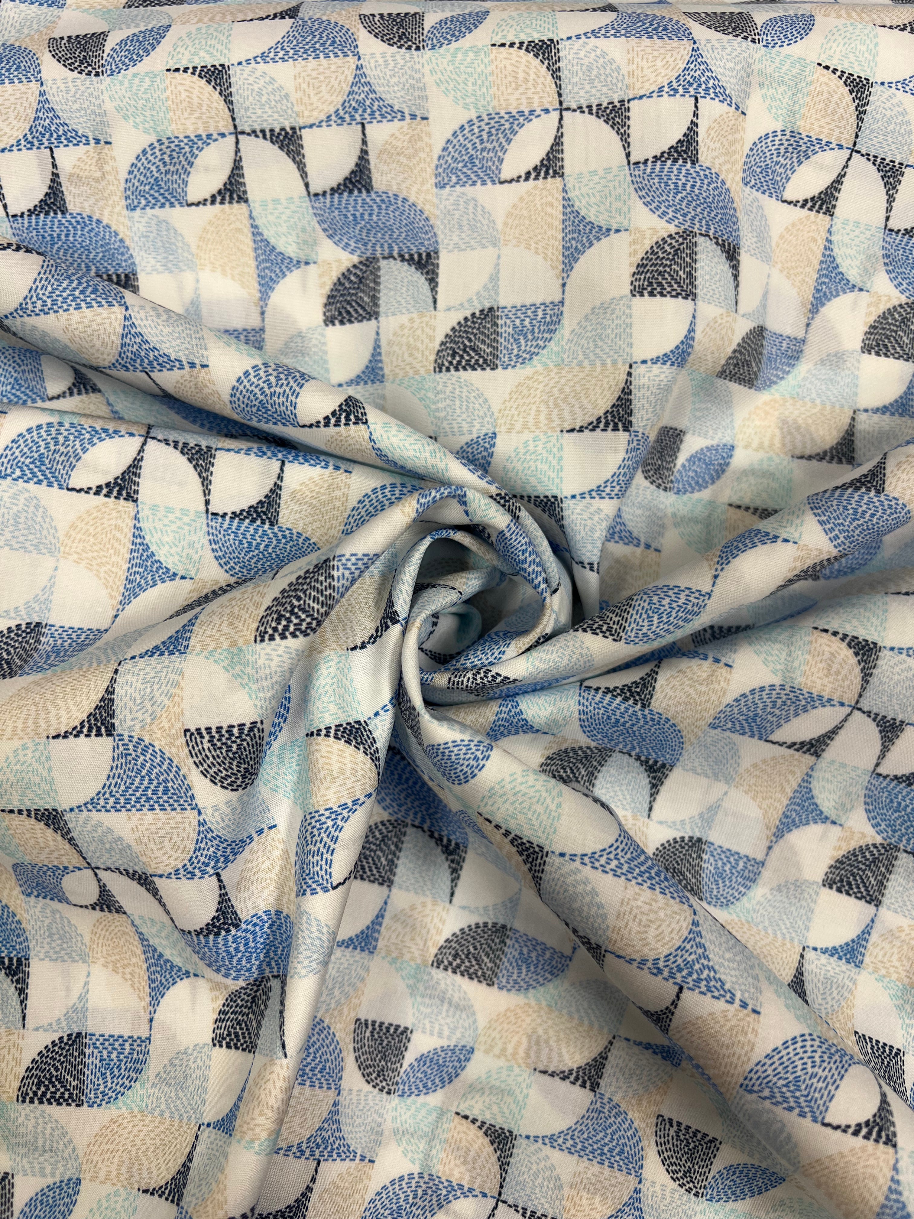 Retro Streepjes - Poplin Katoen