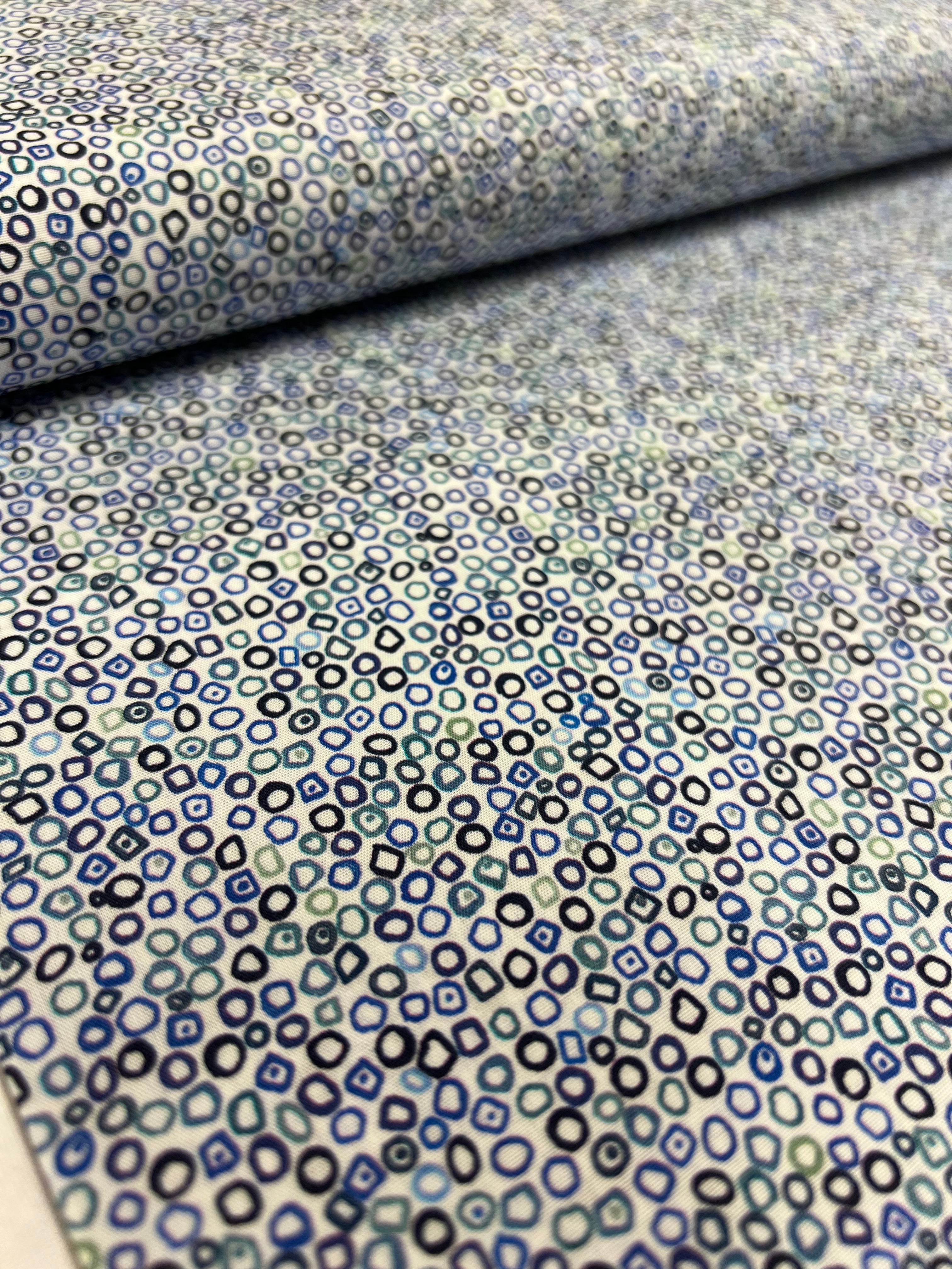 Blue Bubbles - Poplin Katoen