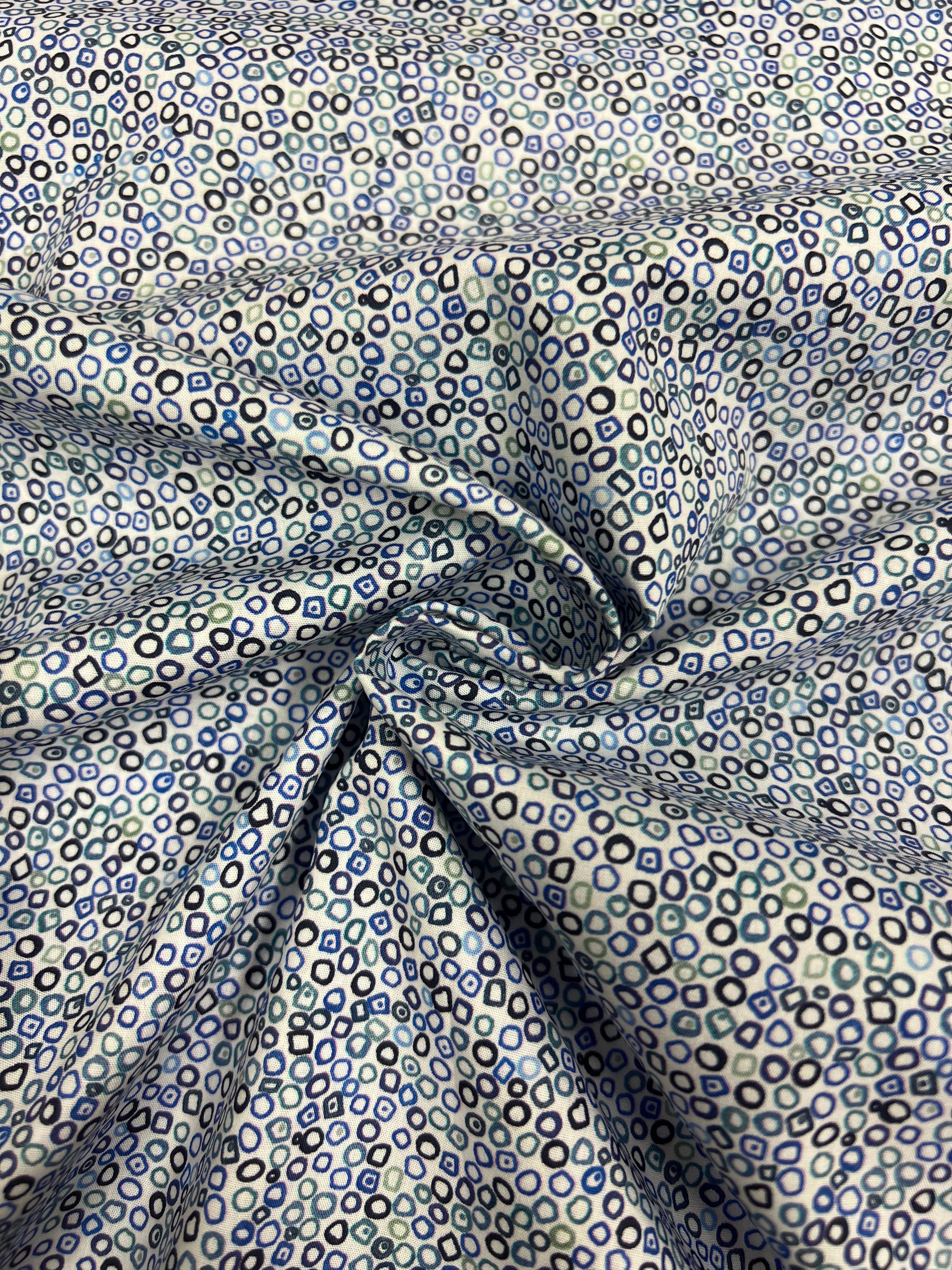Blue Bubbles - Poplin Katoen