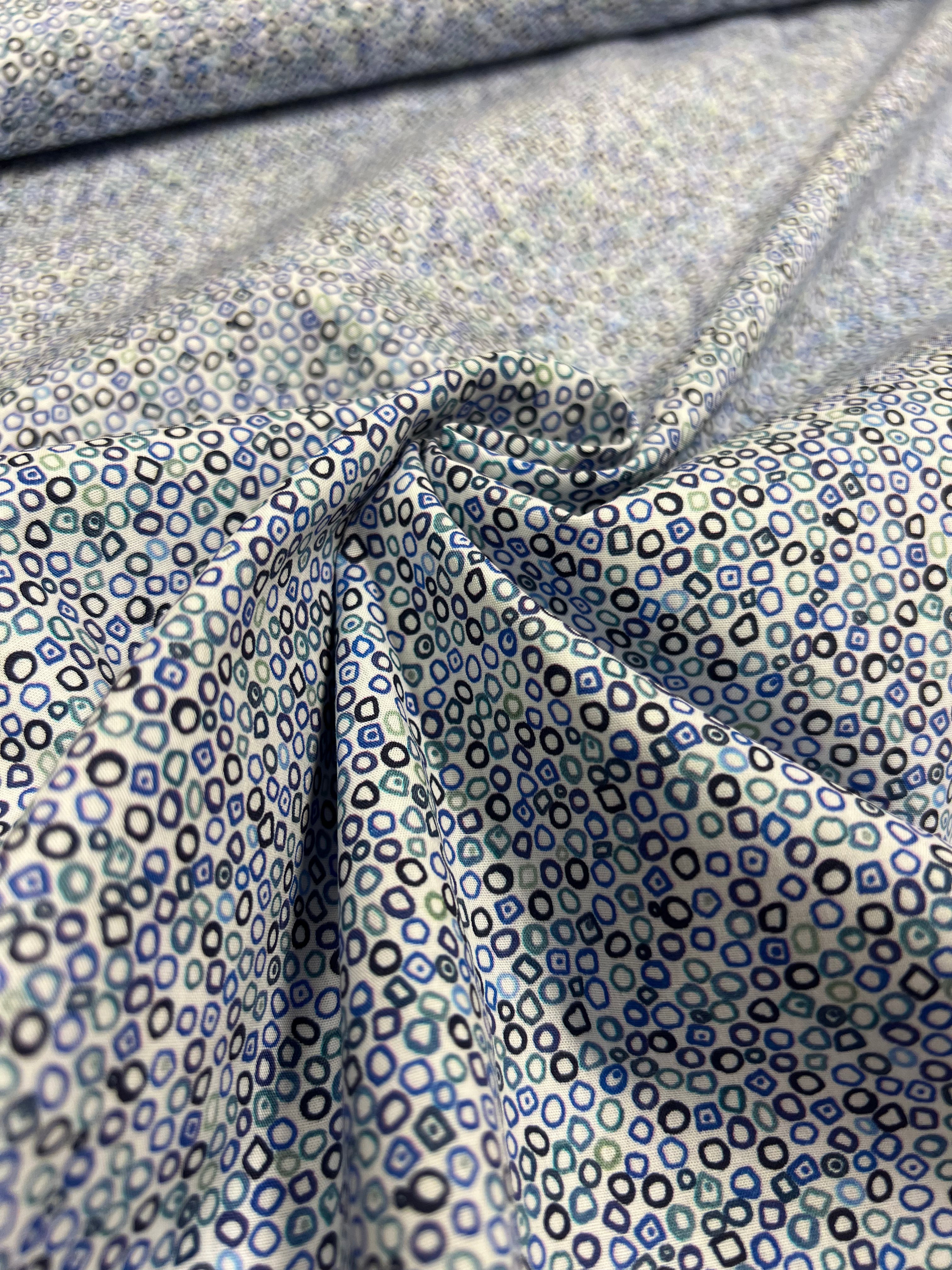 Blue Bubbles - Poplin Katoen