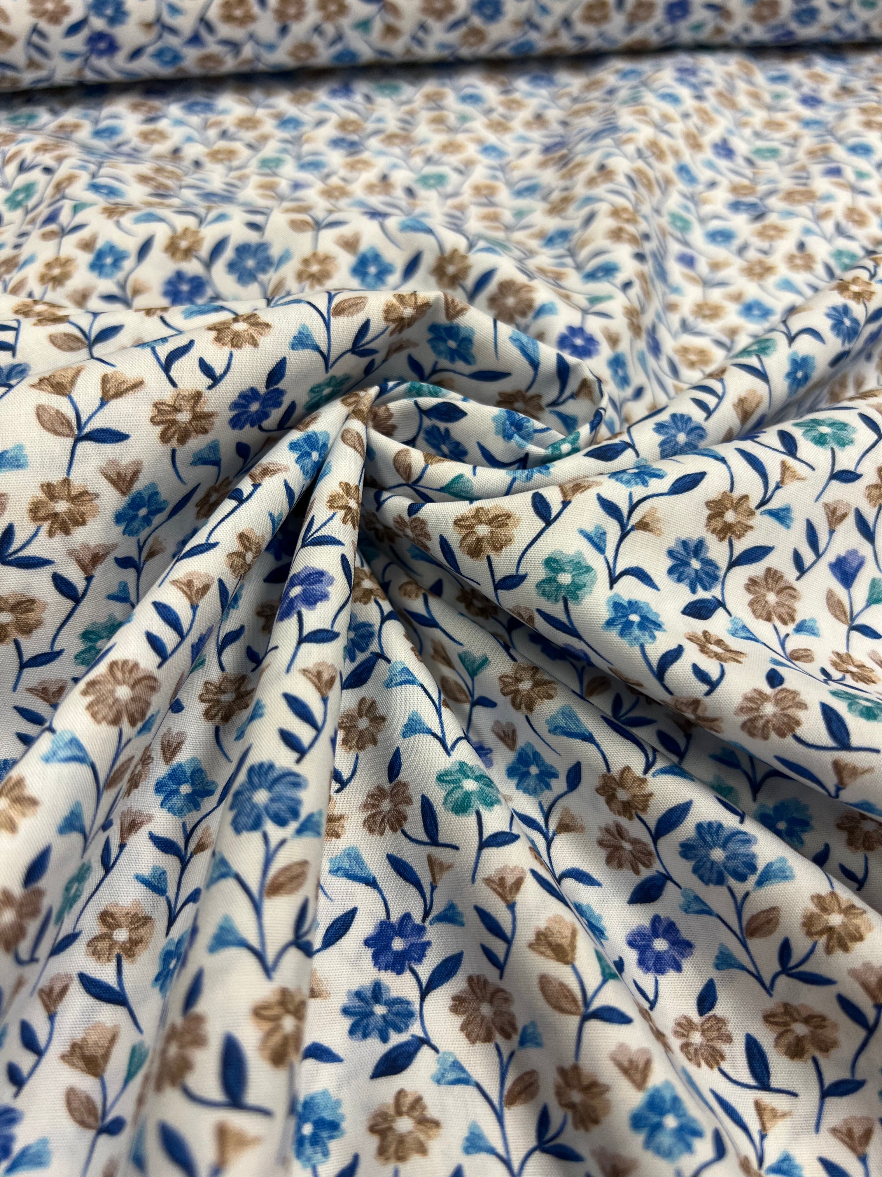 Veldbloemen - Poplin Katoen