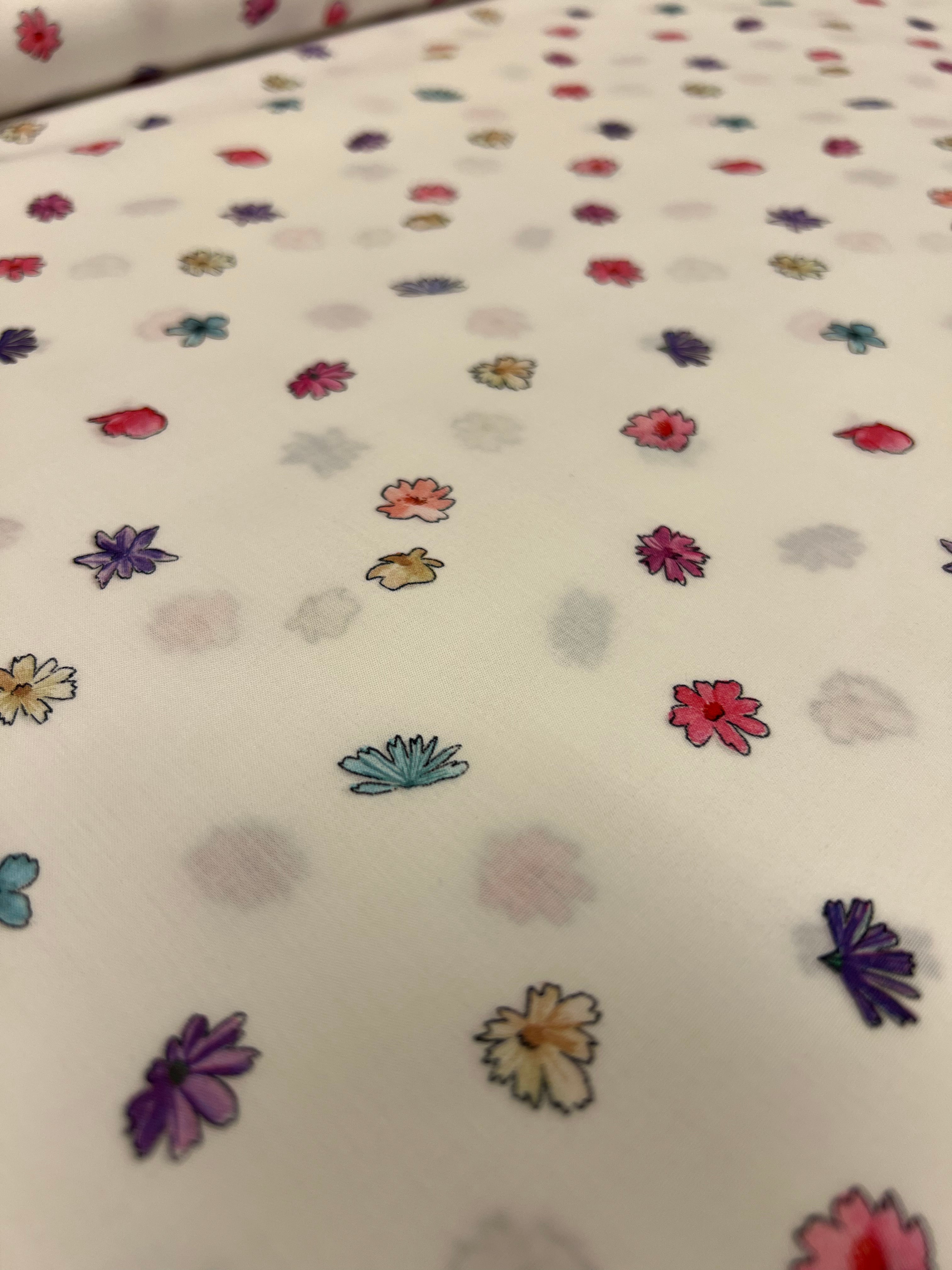 Pink Wildflower - Poplin Katoen