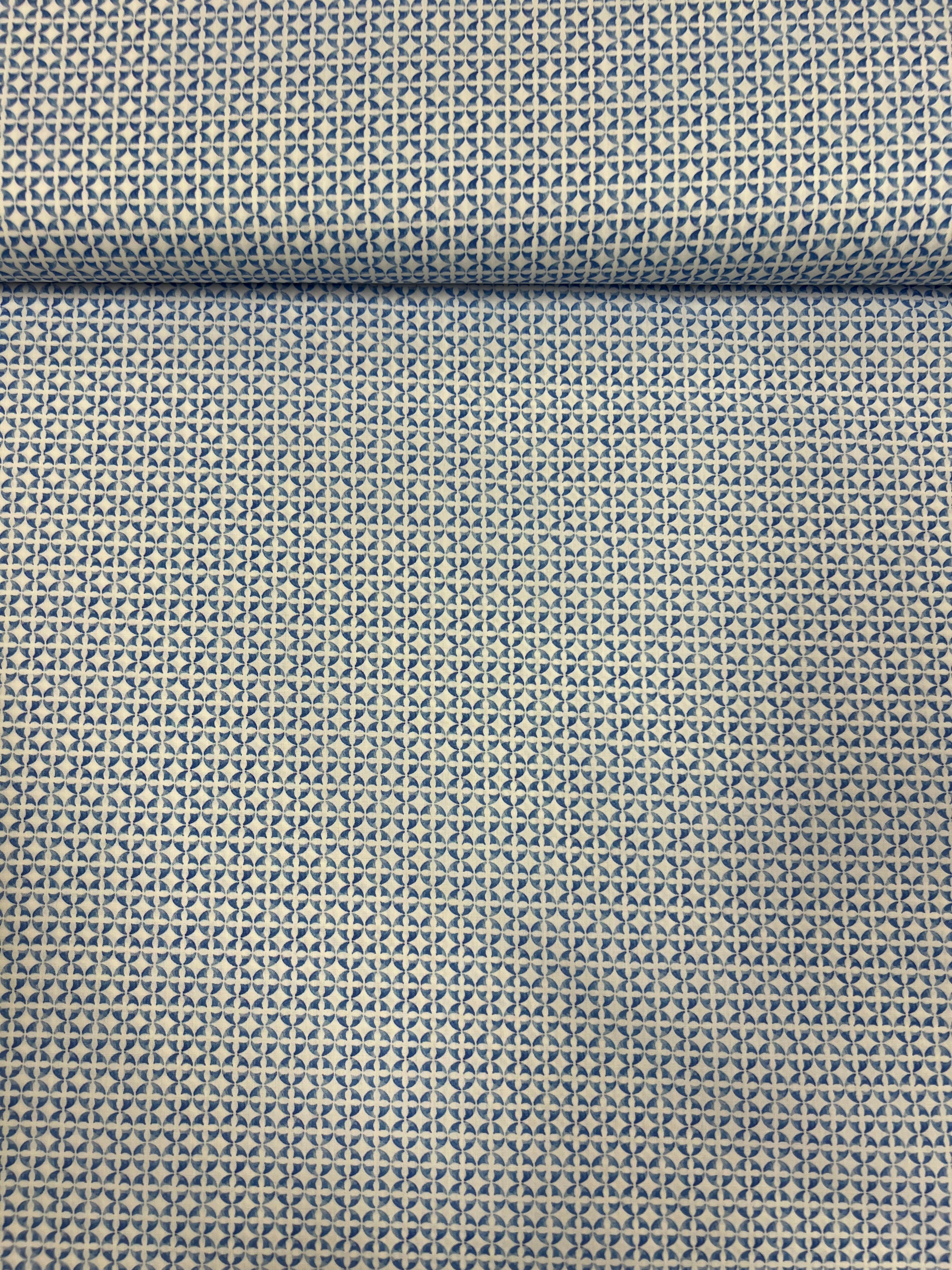 Glas-In-Lood Lichtblauw - Poplin Katoen