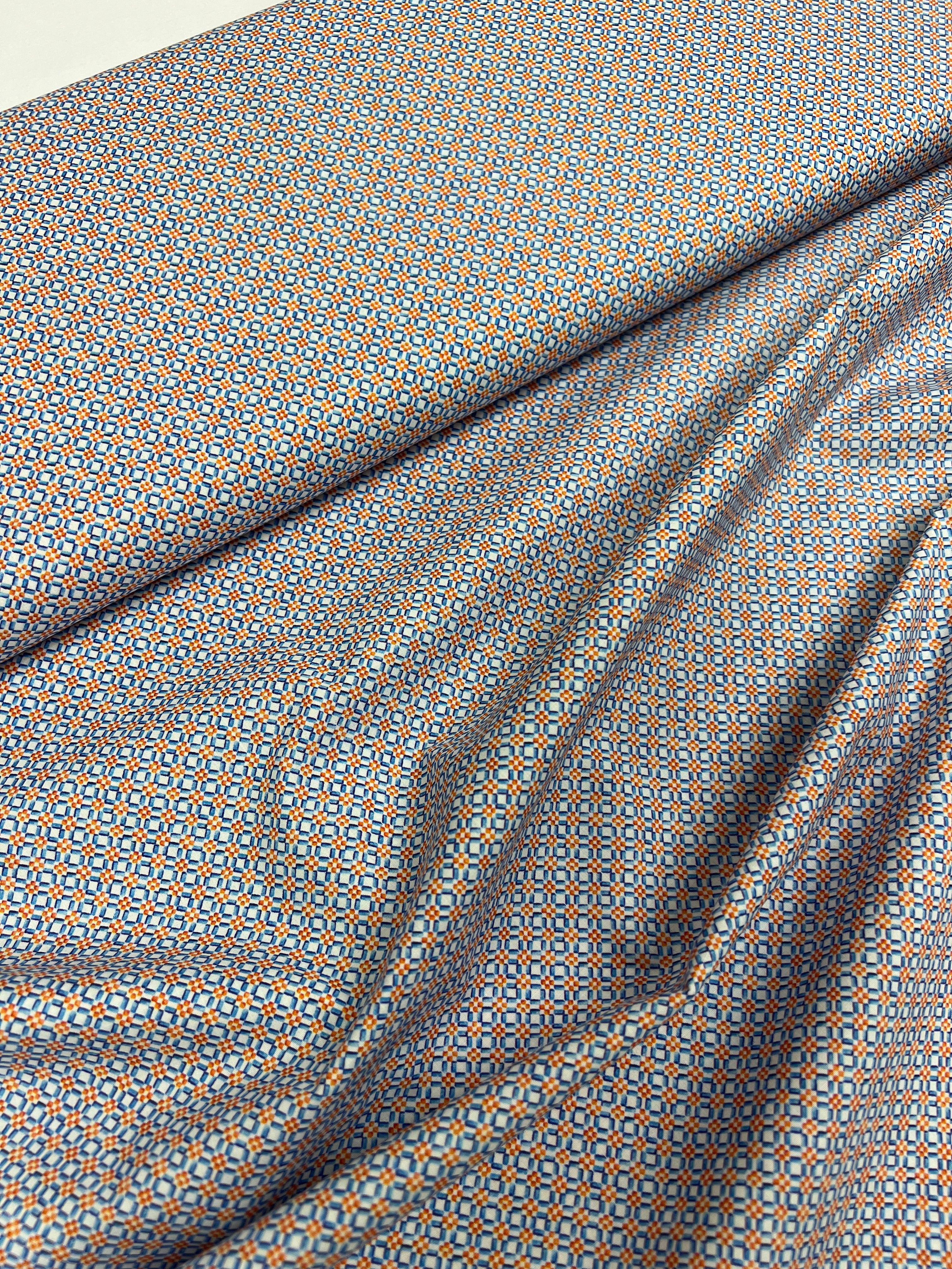 Azulejo Oranje - Poplin Katoen