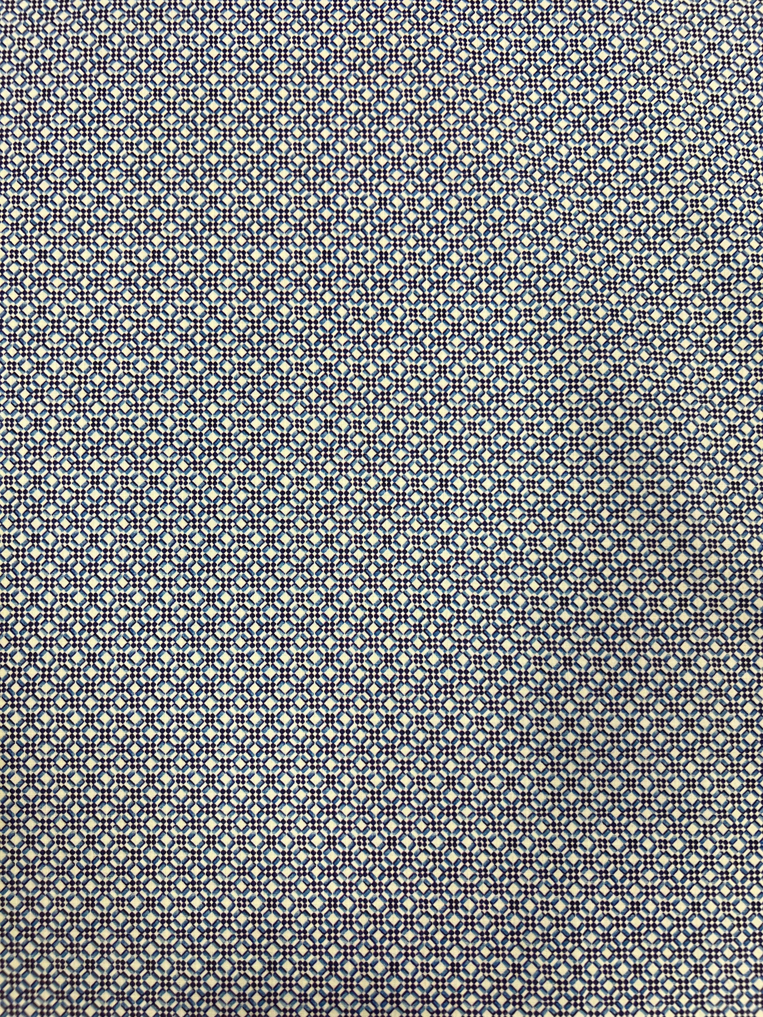Azulejo Blauw - Poplin Katoen