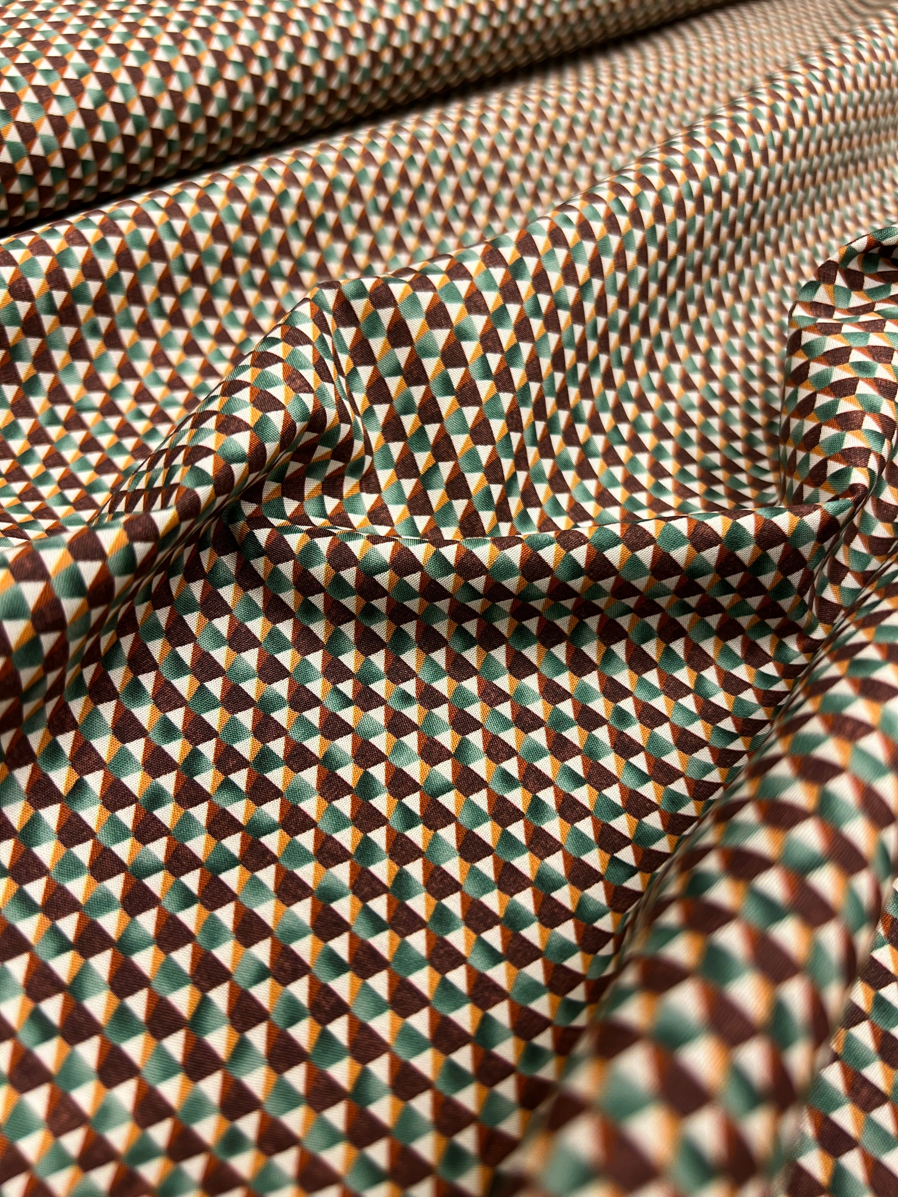 Mint & Amber Mosaic - Poplin Katoen