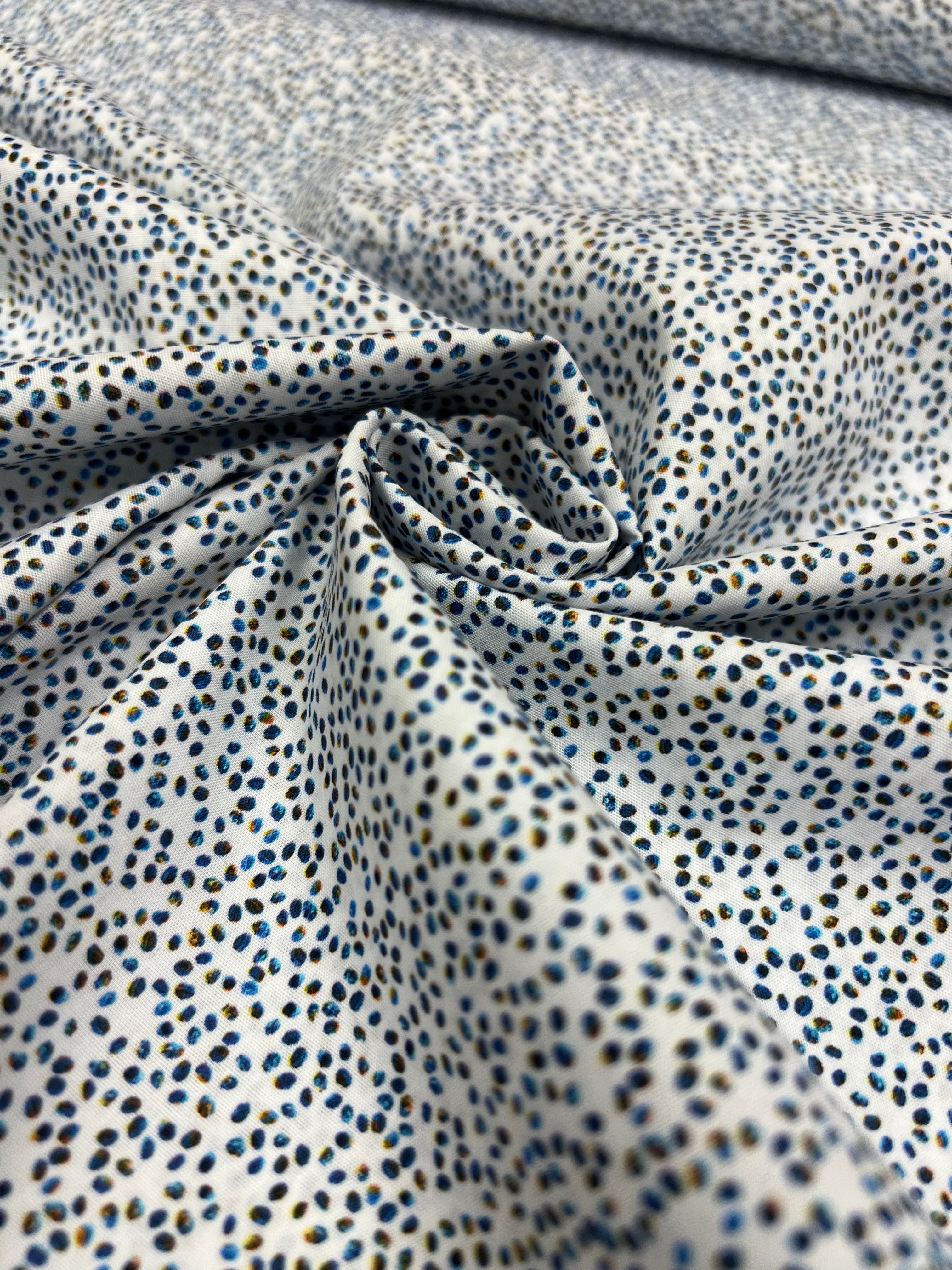 Pebbles Blue - Poplin Katoen