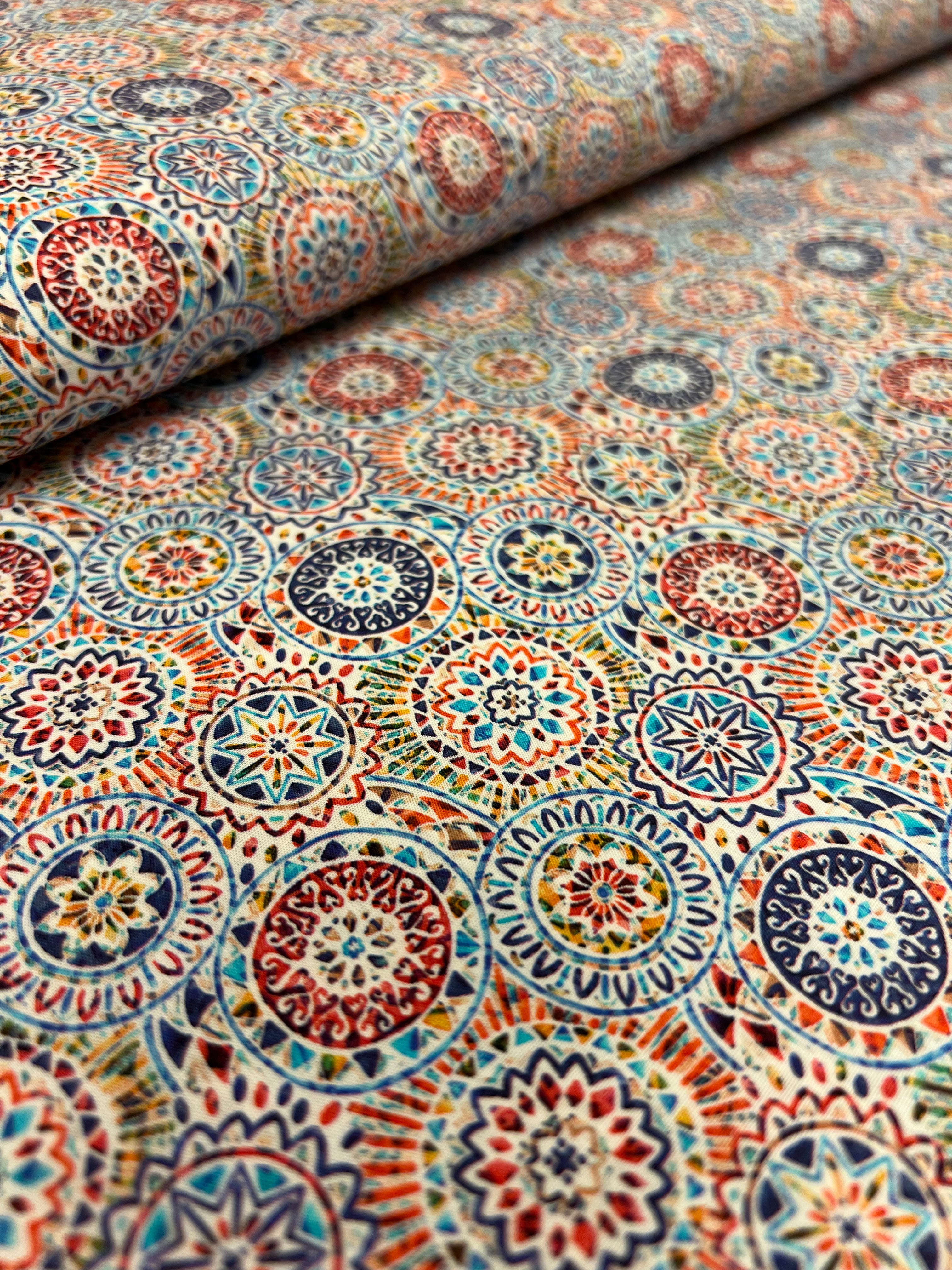 Mini Mandala Multicolor - Poplin Katoen