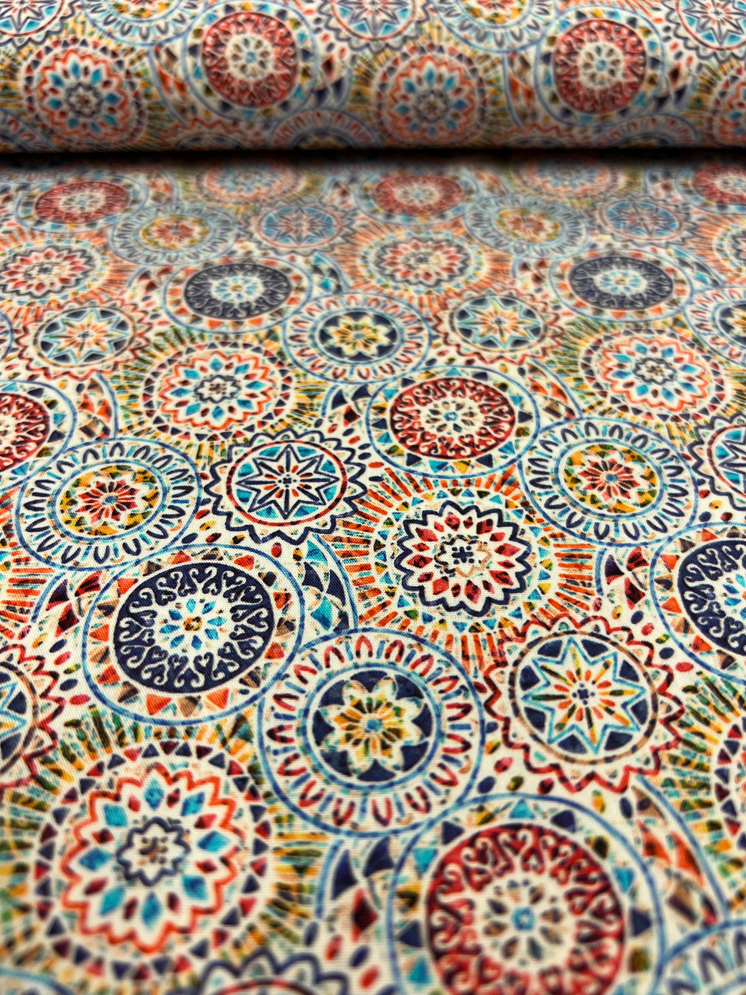 Mini Mandala Multicolor - Poplin Katoen