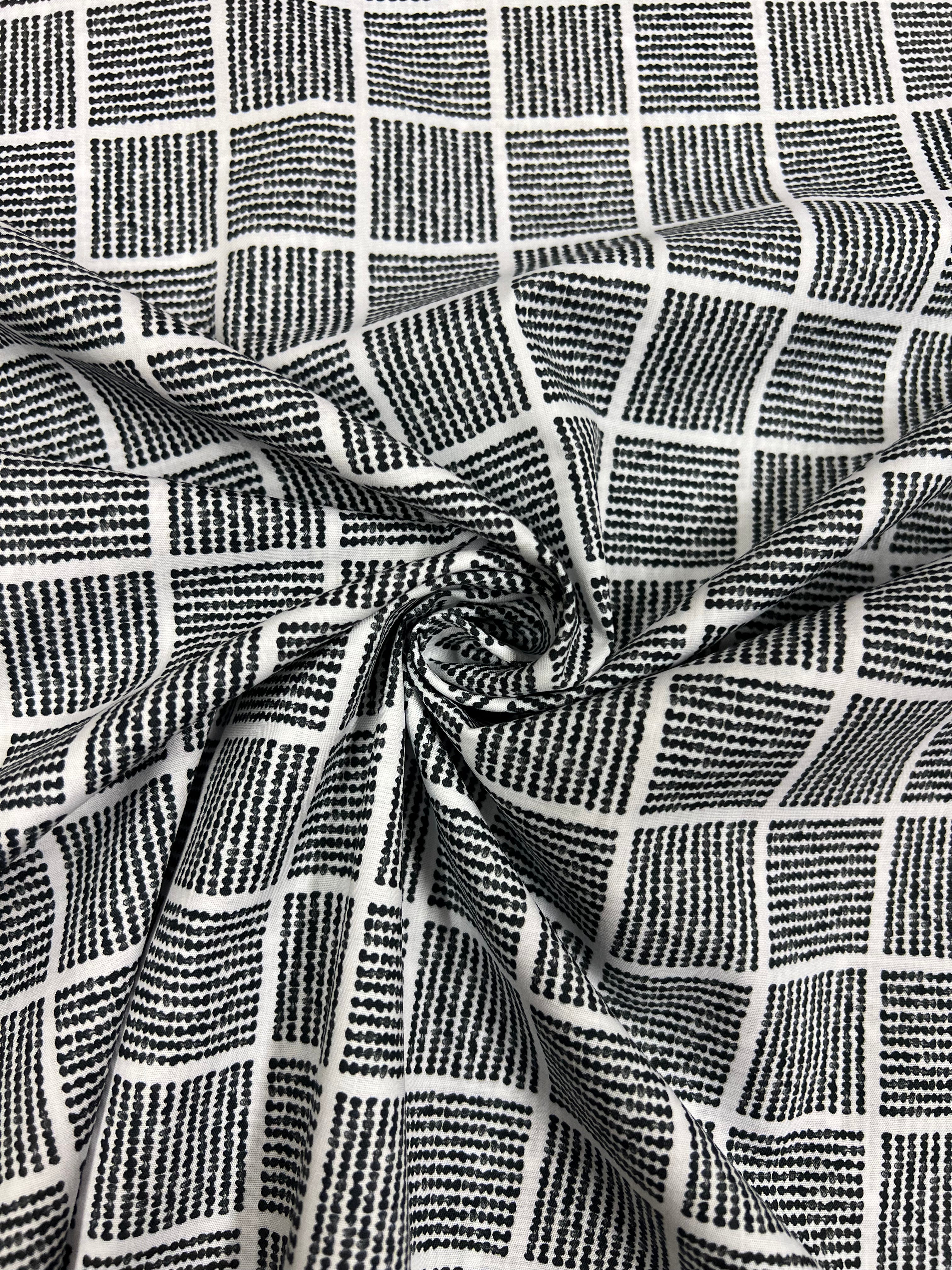 Matrix Black - Poplin Katoen