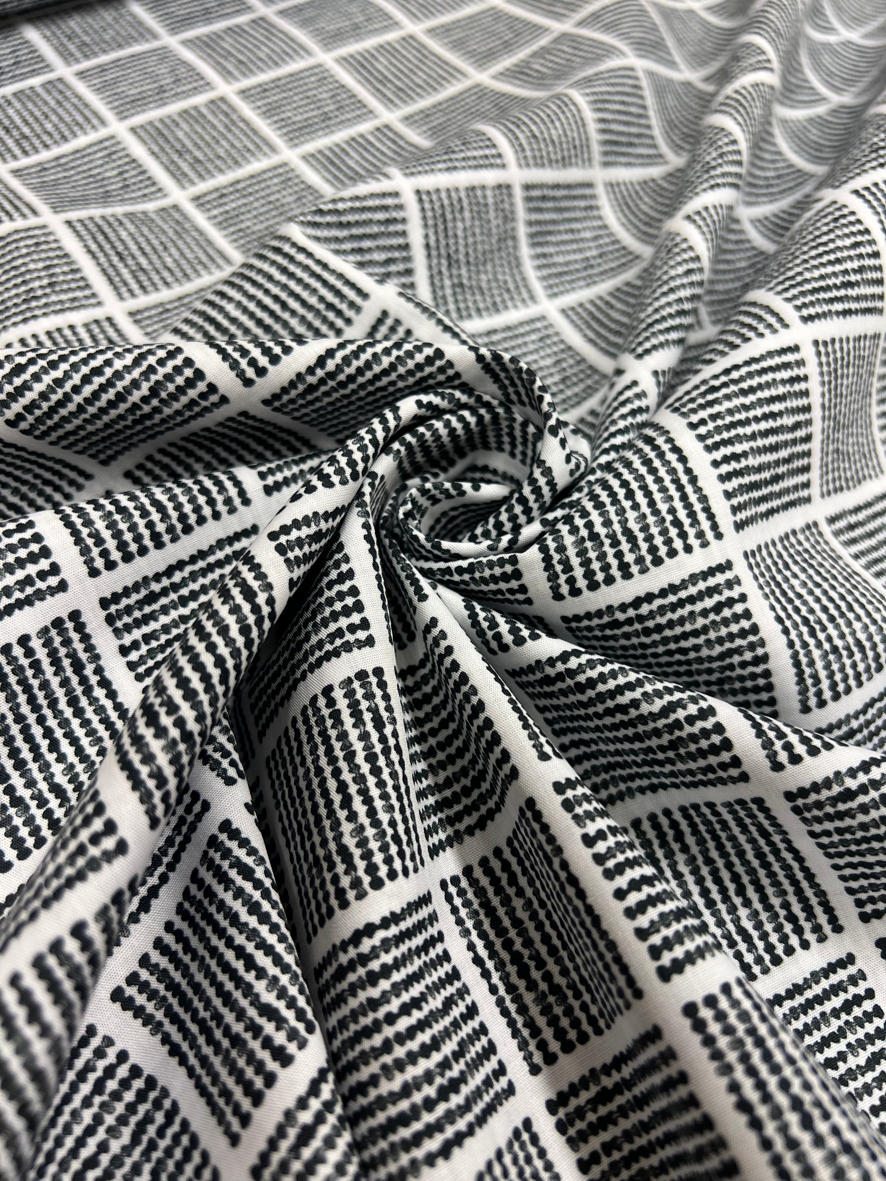Matrix Black - Poplin Katoen