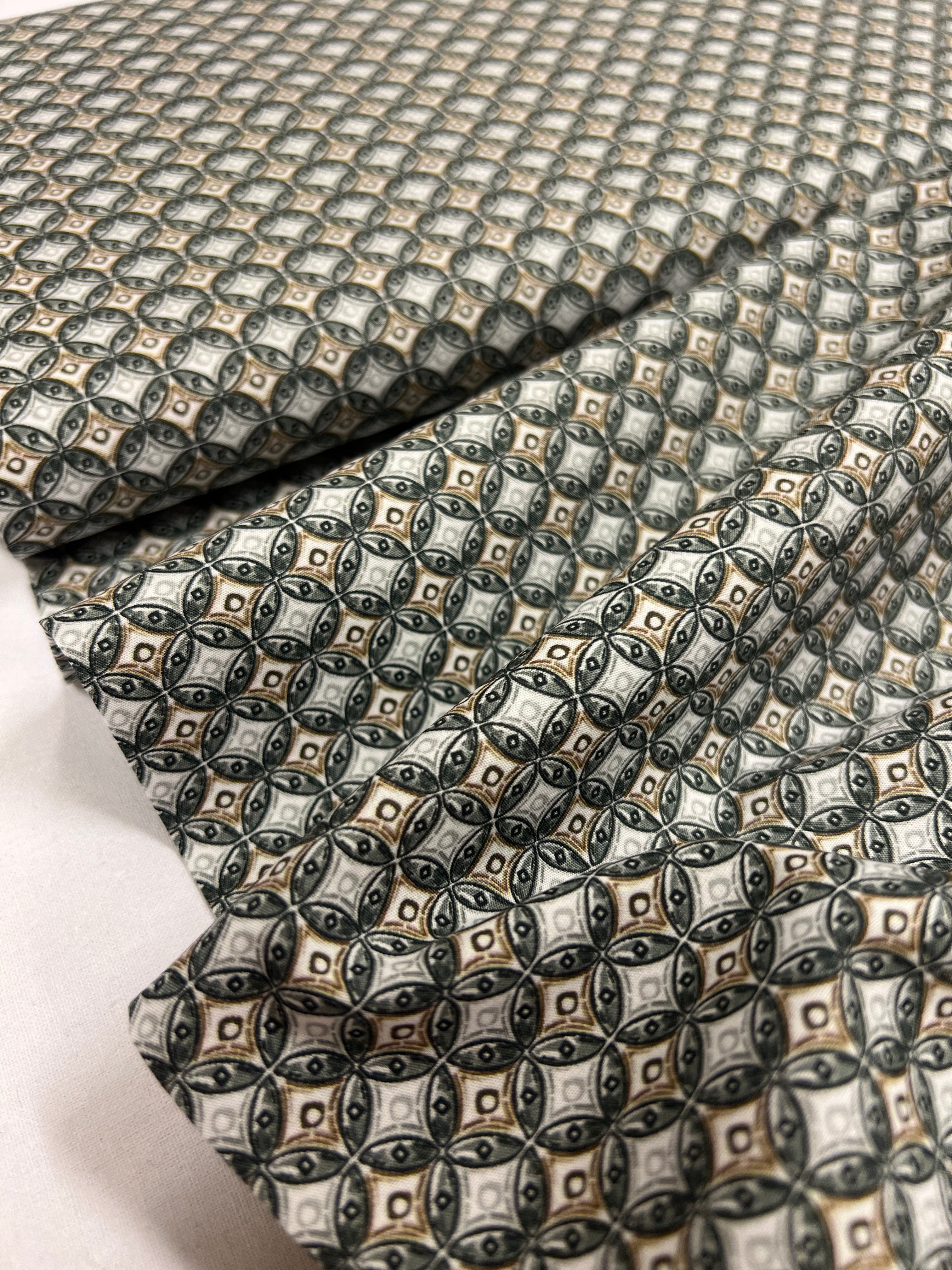 Queen of Diamonds Olive - Poplin Katoen