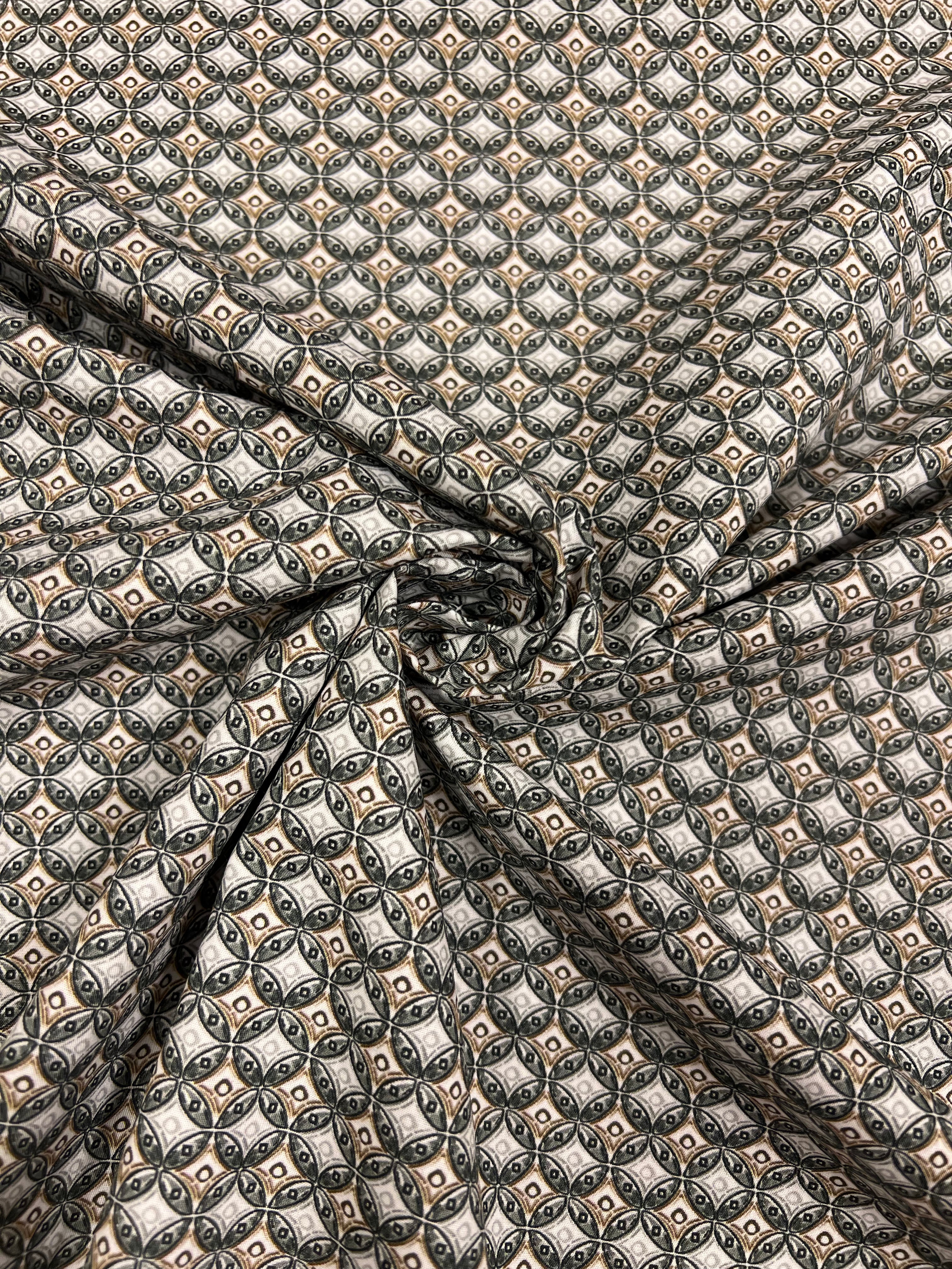 Queen of Diamonds Olive - Poplin Katoen