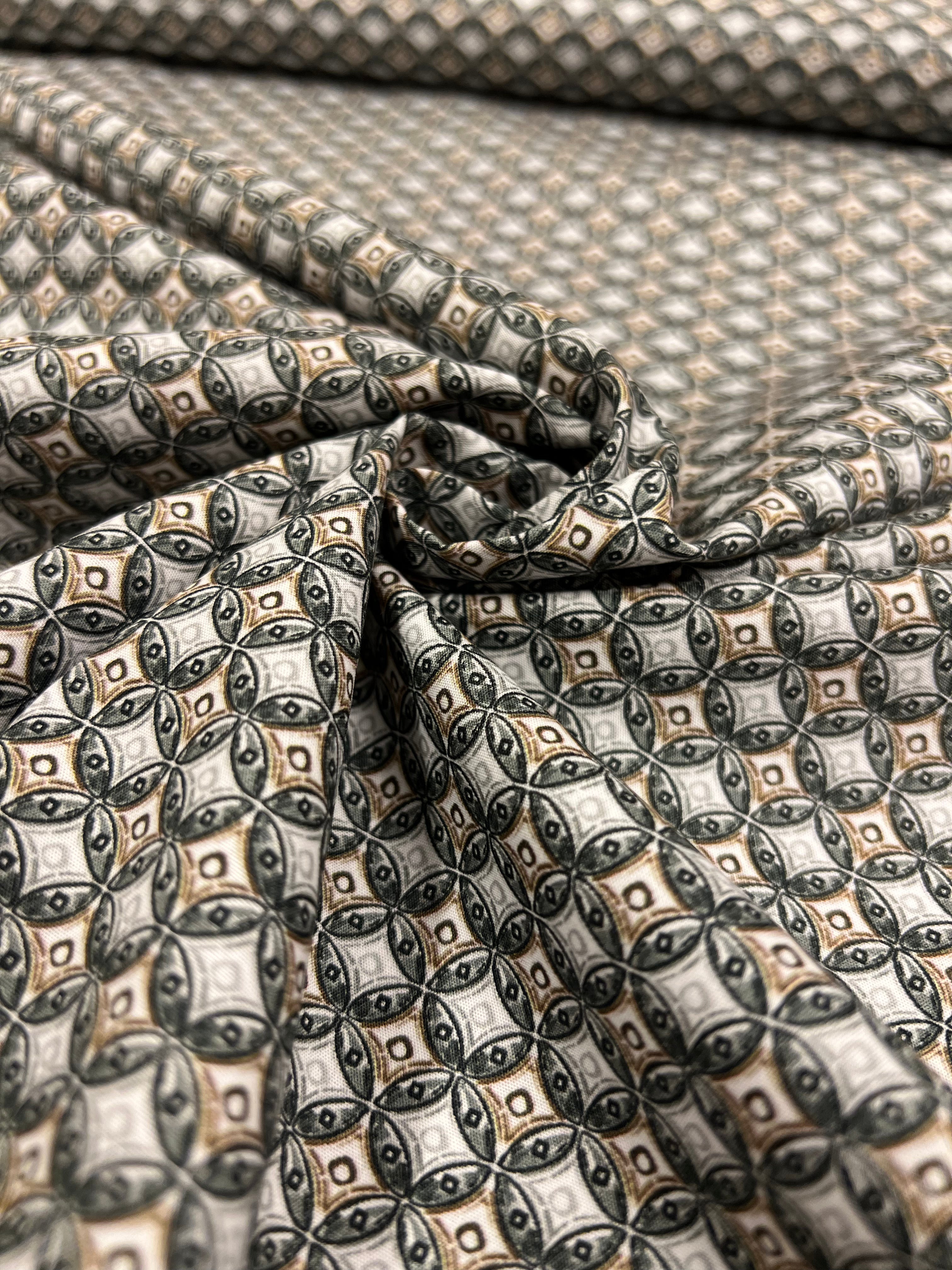 Queen of Diamonds Olive - Poplin Katoen