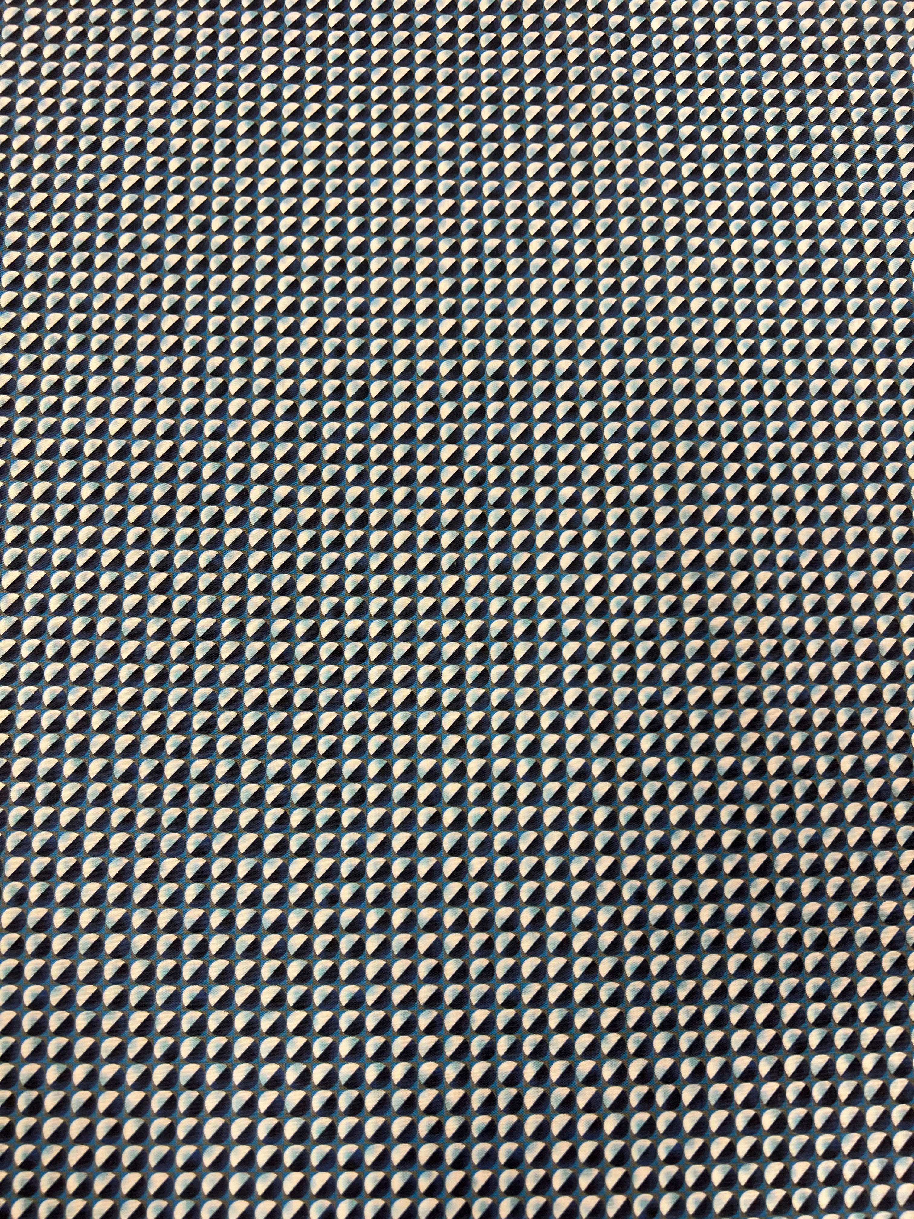 Navy Spheres - Poplin Katoen