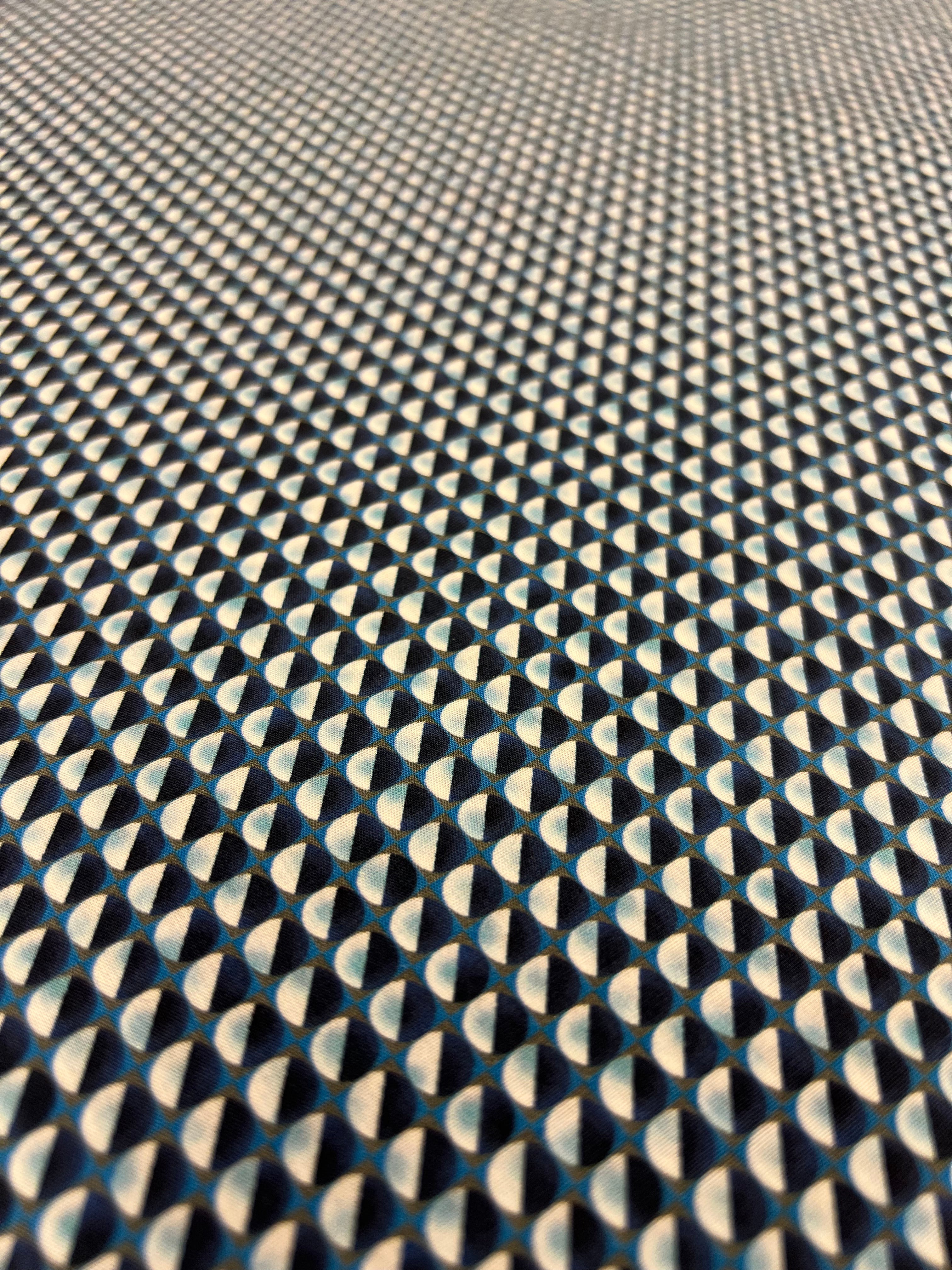 Navy Spheres - Poplin Katoen