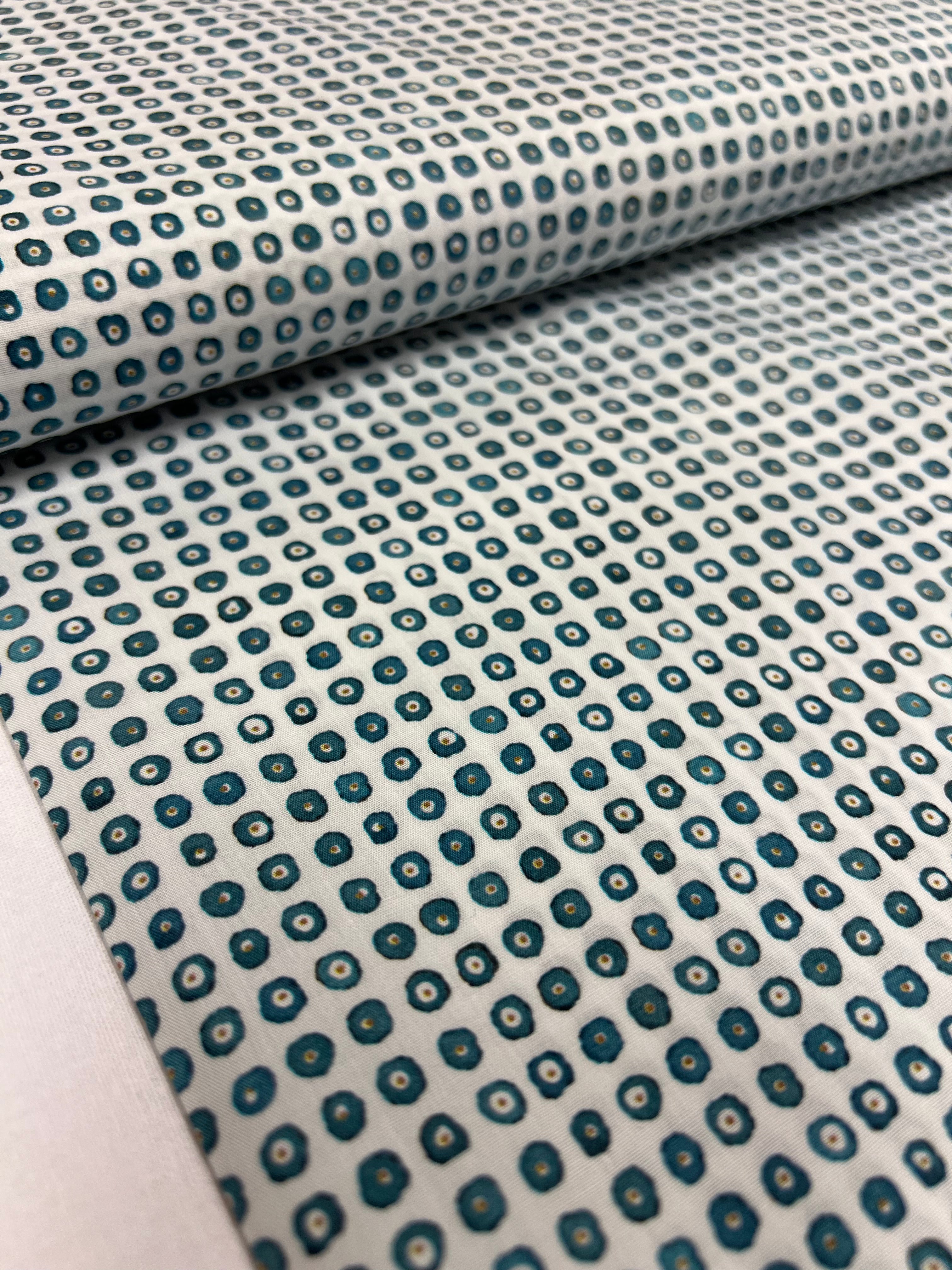Deep Teal Eyes - Poplin Katoen
