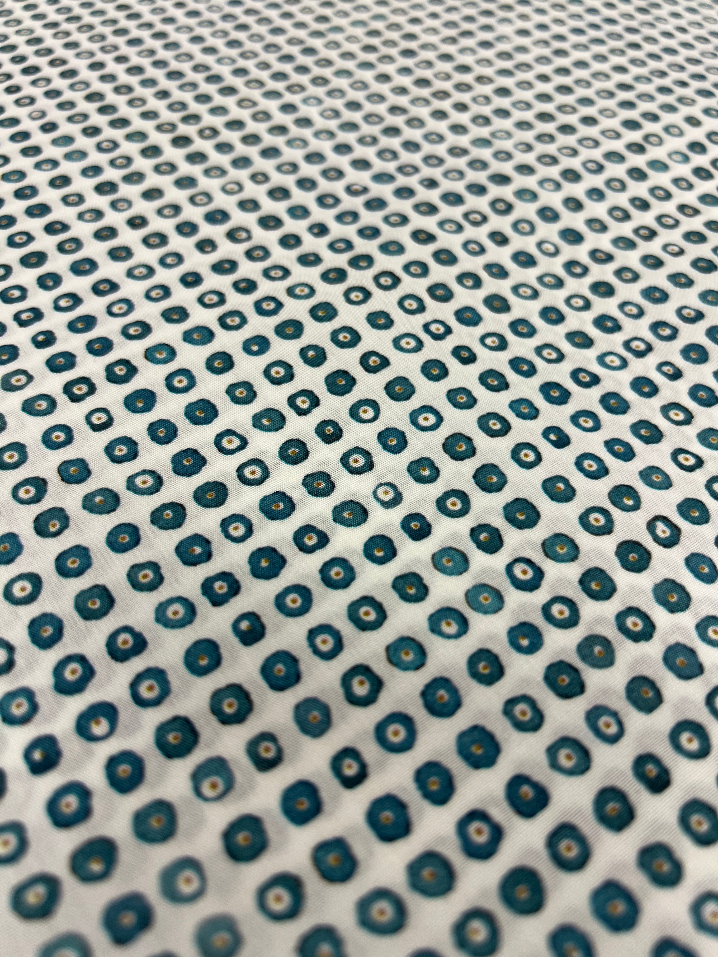 Deep Teal Eyes - Poplin Katoen