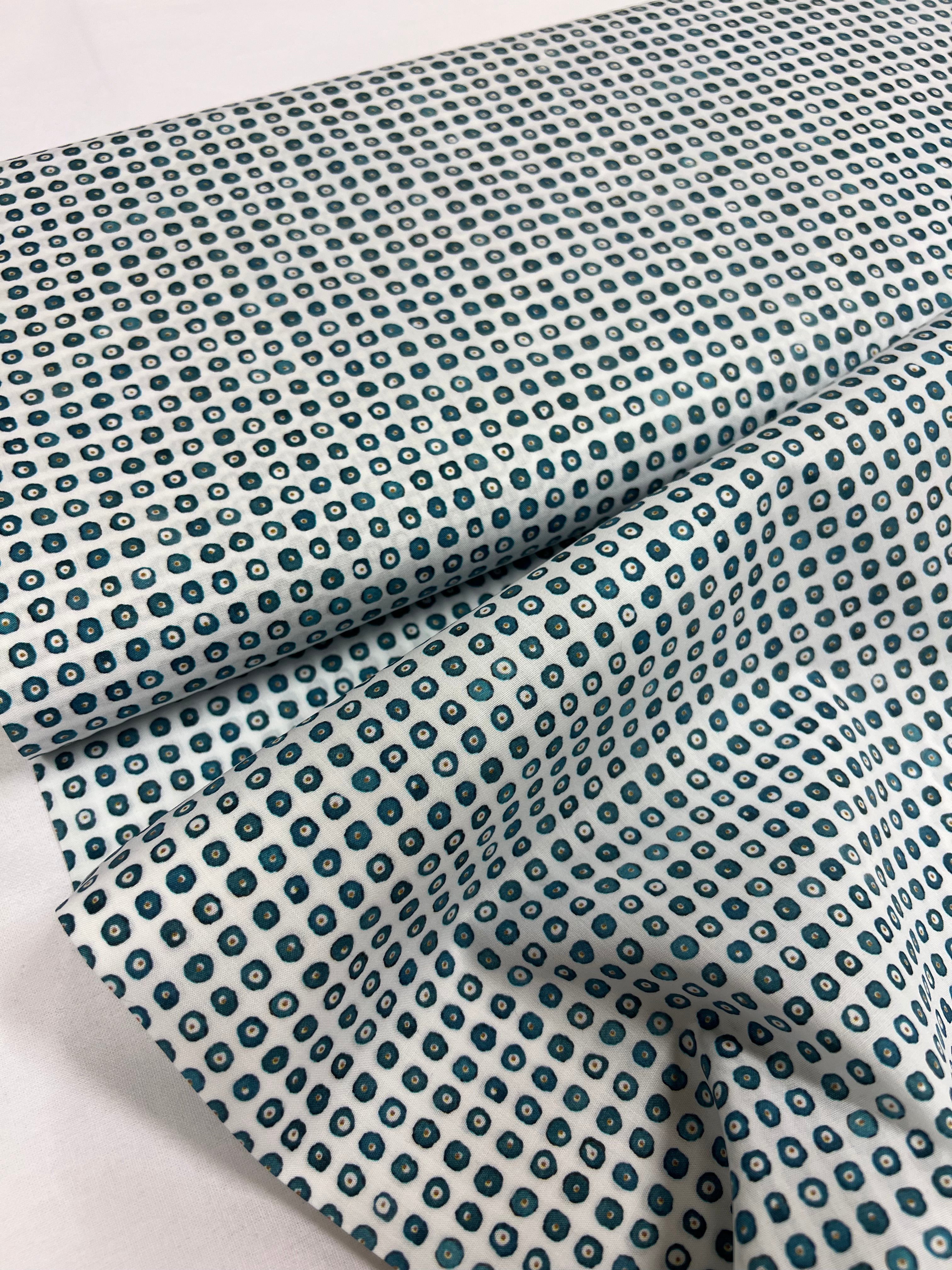 Deep Teal Eyes - Poplin Katoen