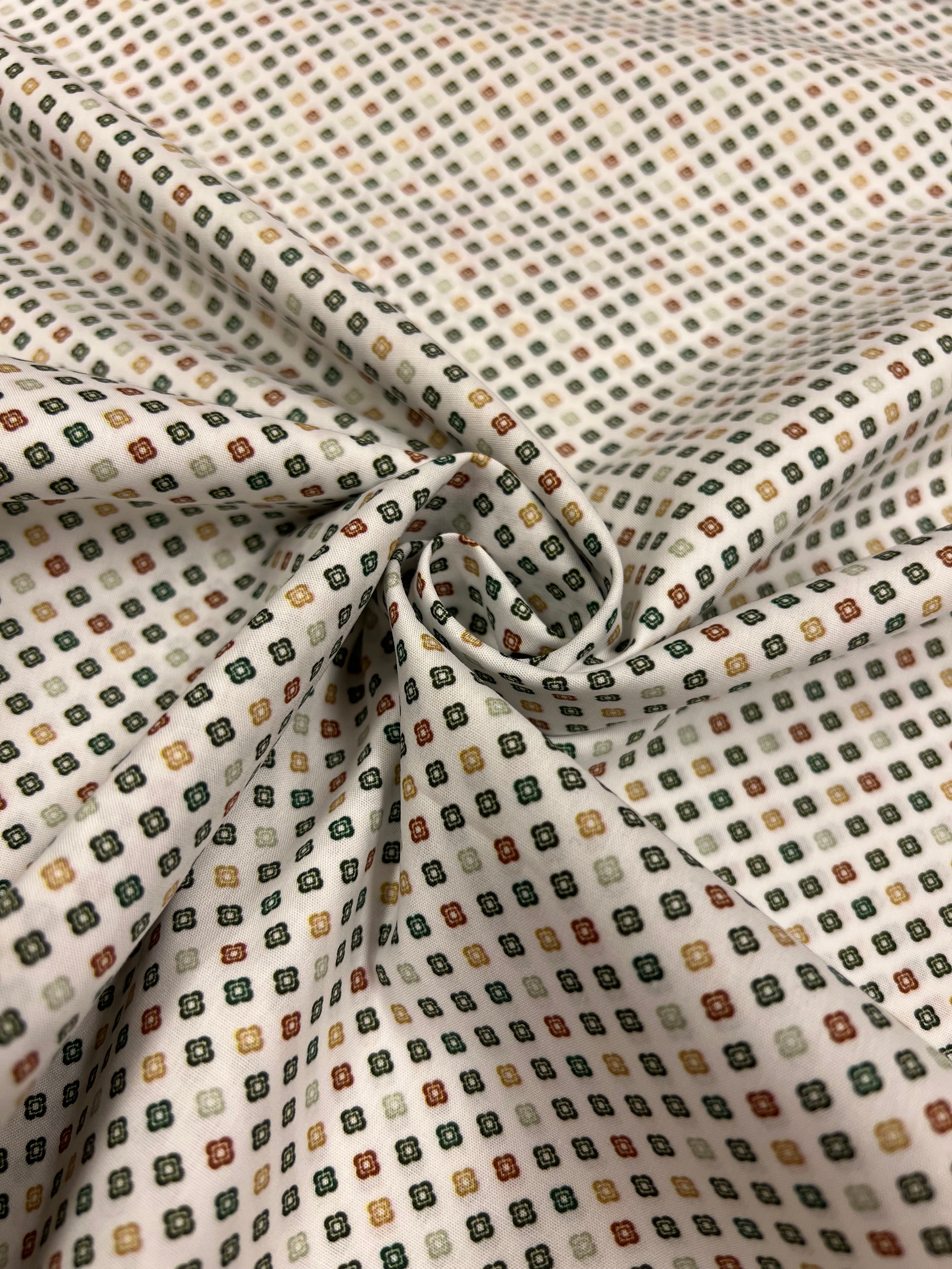 Clovers Green - Poplin Katoen