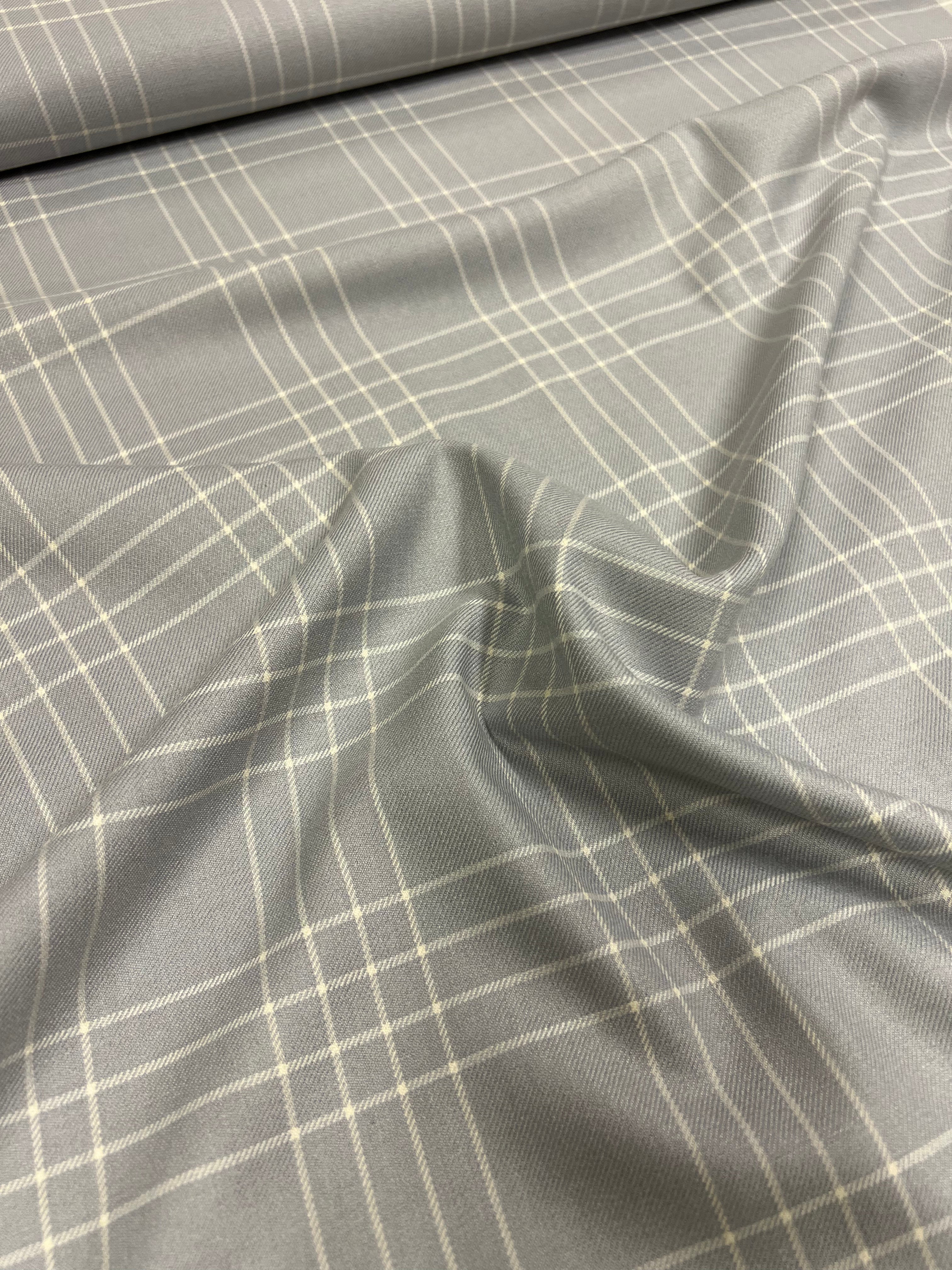 Grijze Tartan - Viscose/Polyester