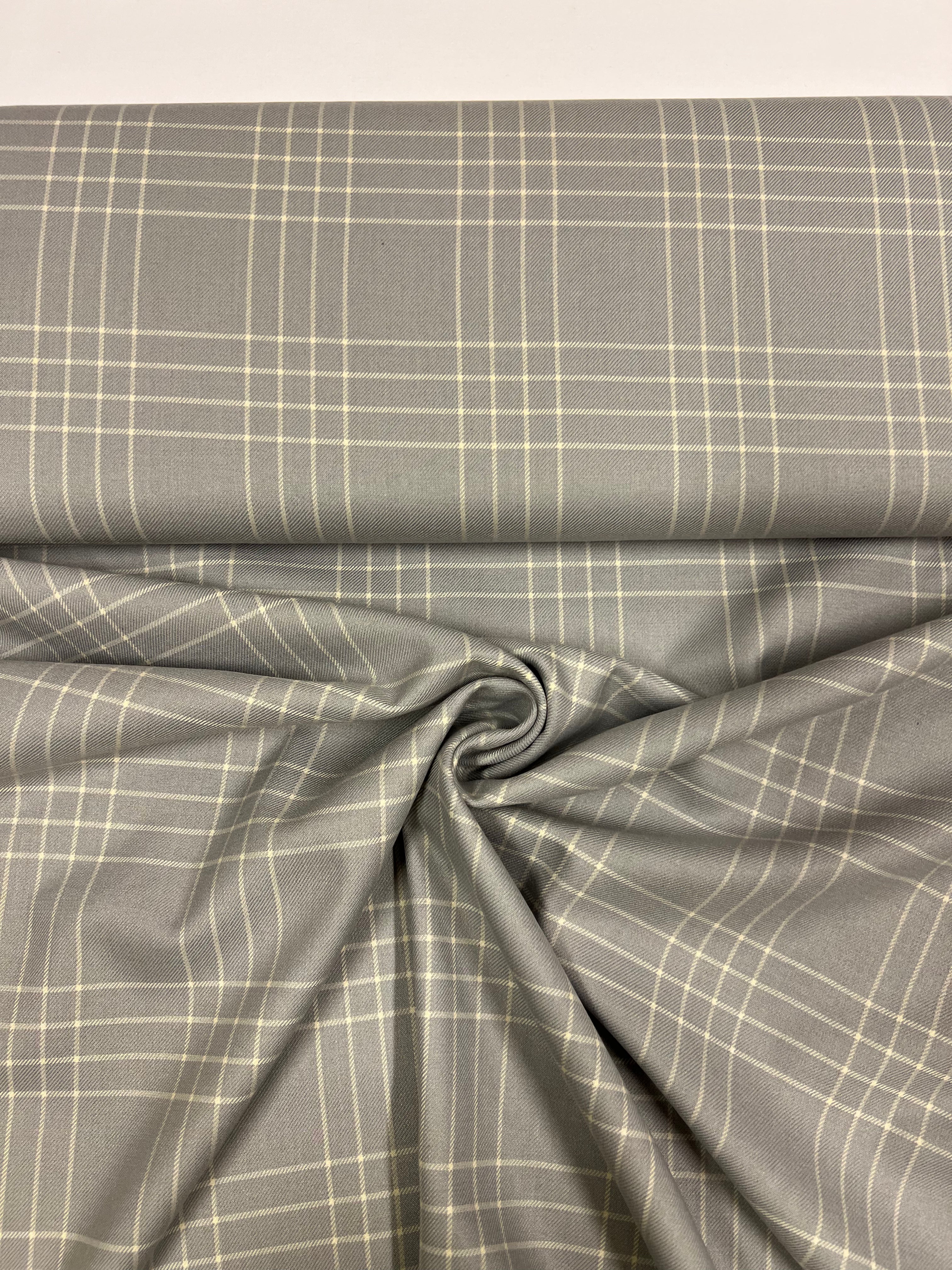 Grijze Tartan - Viscose/Polyester