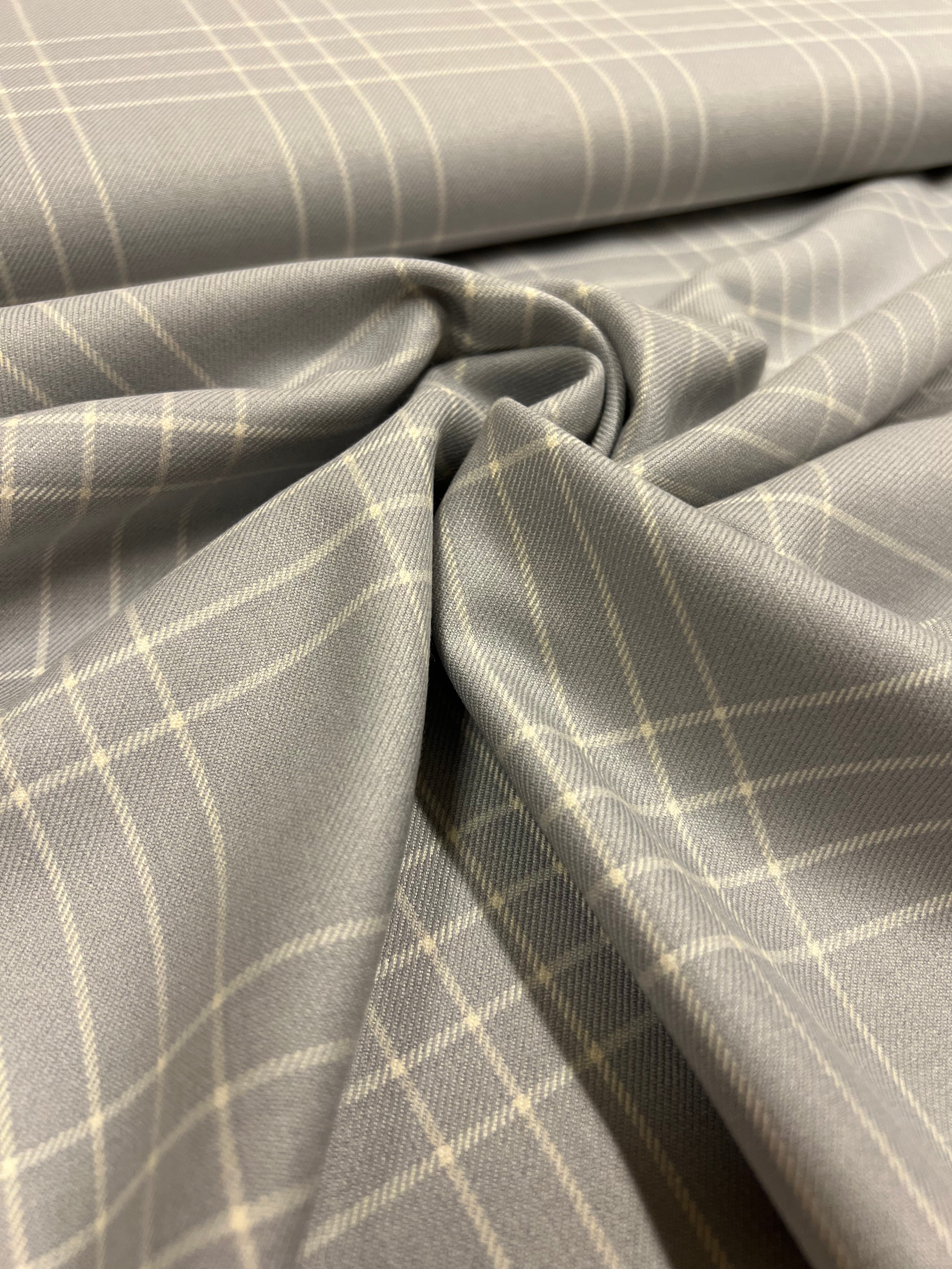 Grijze Tartan - Viscose/Polyester
