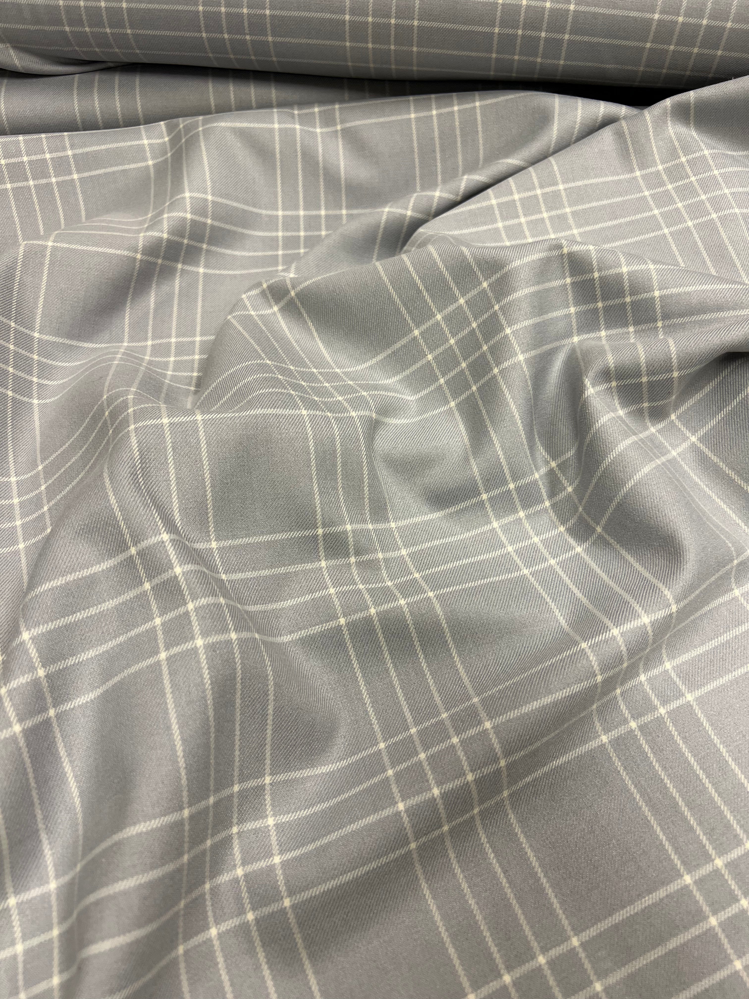 Grijze Tartan - Viscose/Polyester