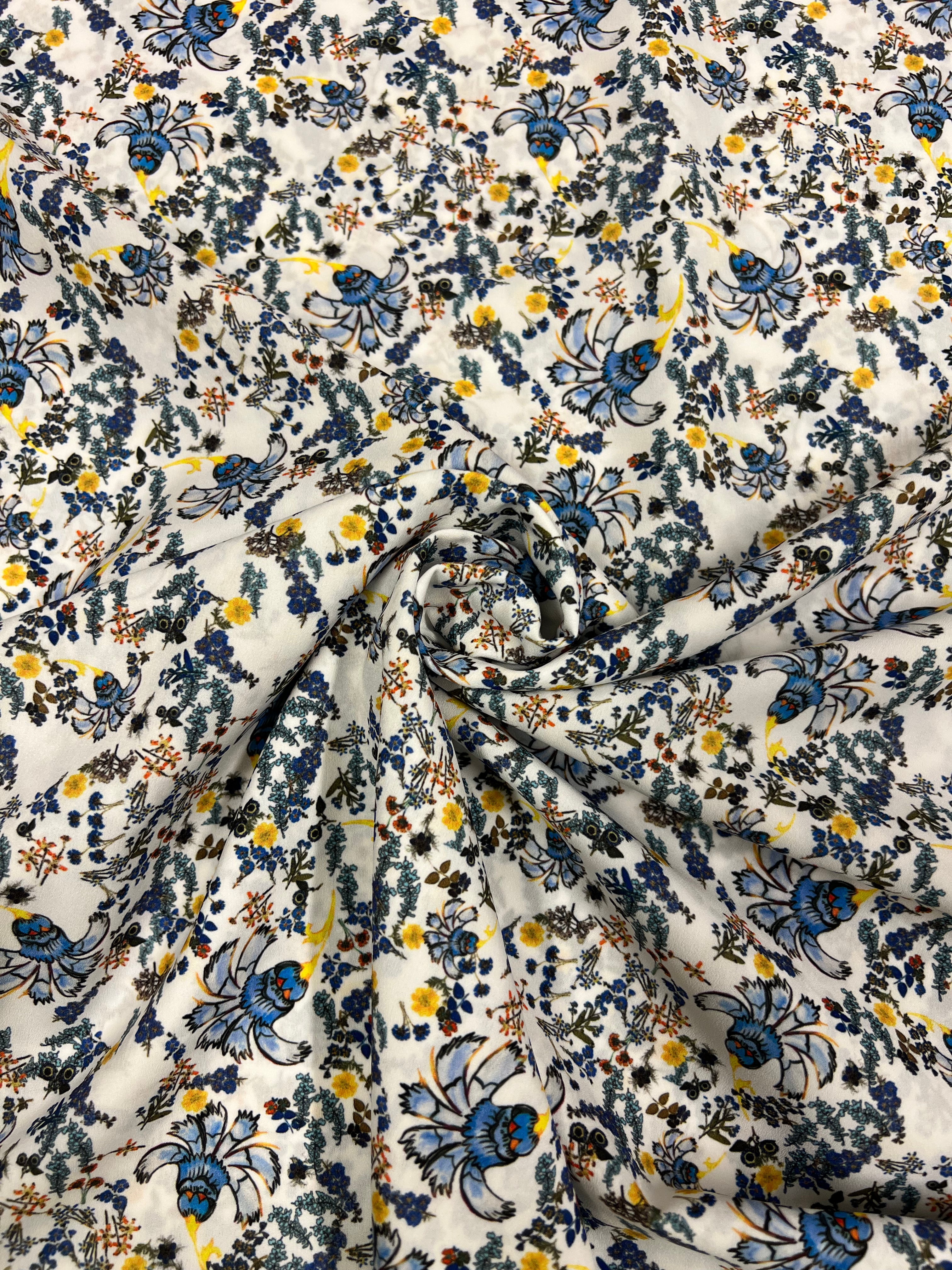 Funky bloemen - Polyester