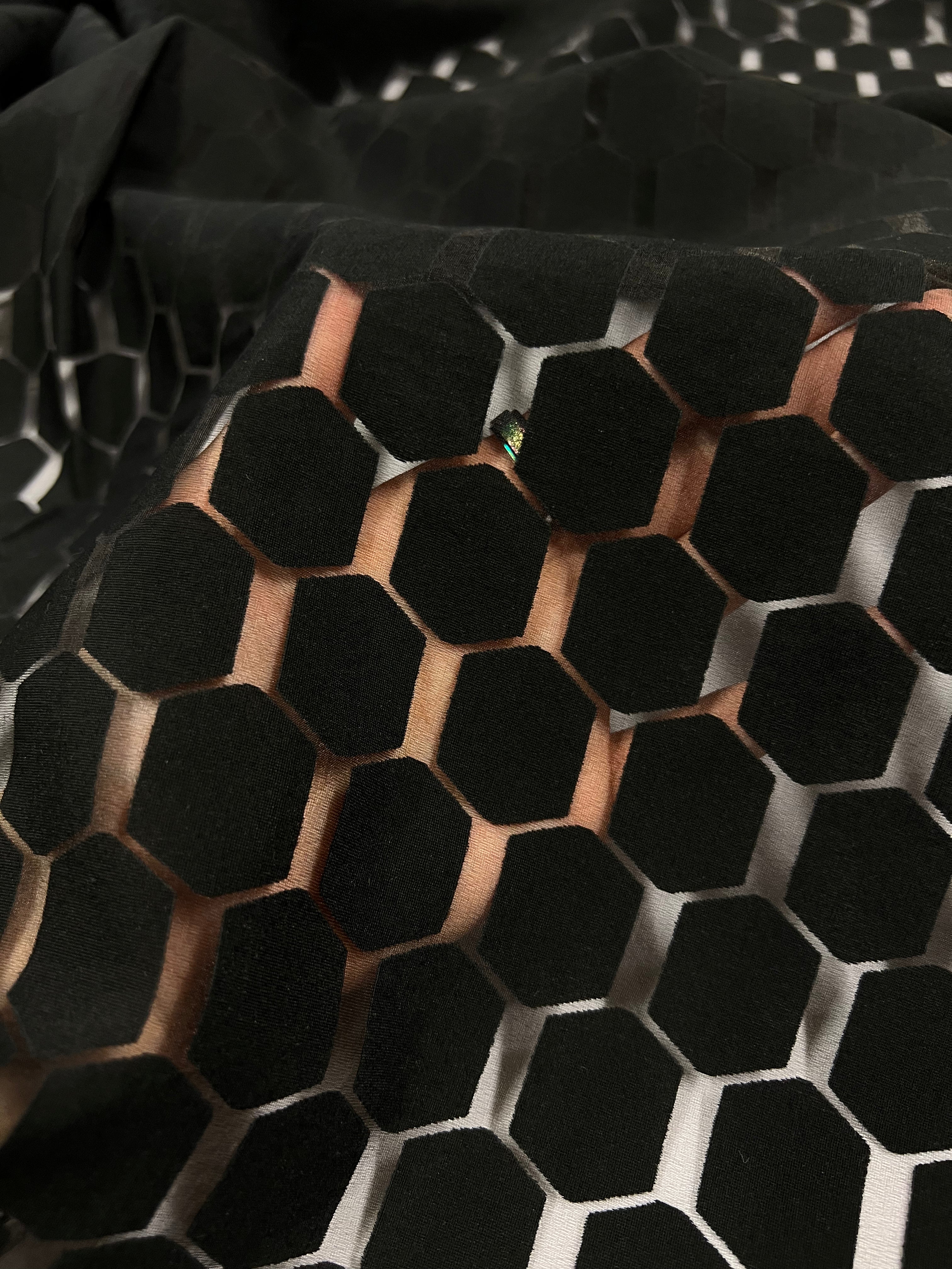 Transparante hexagons - Viscose