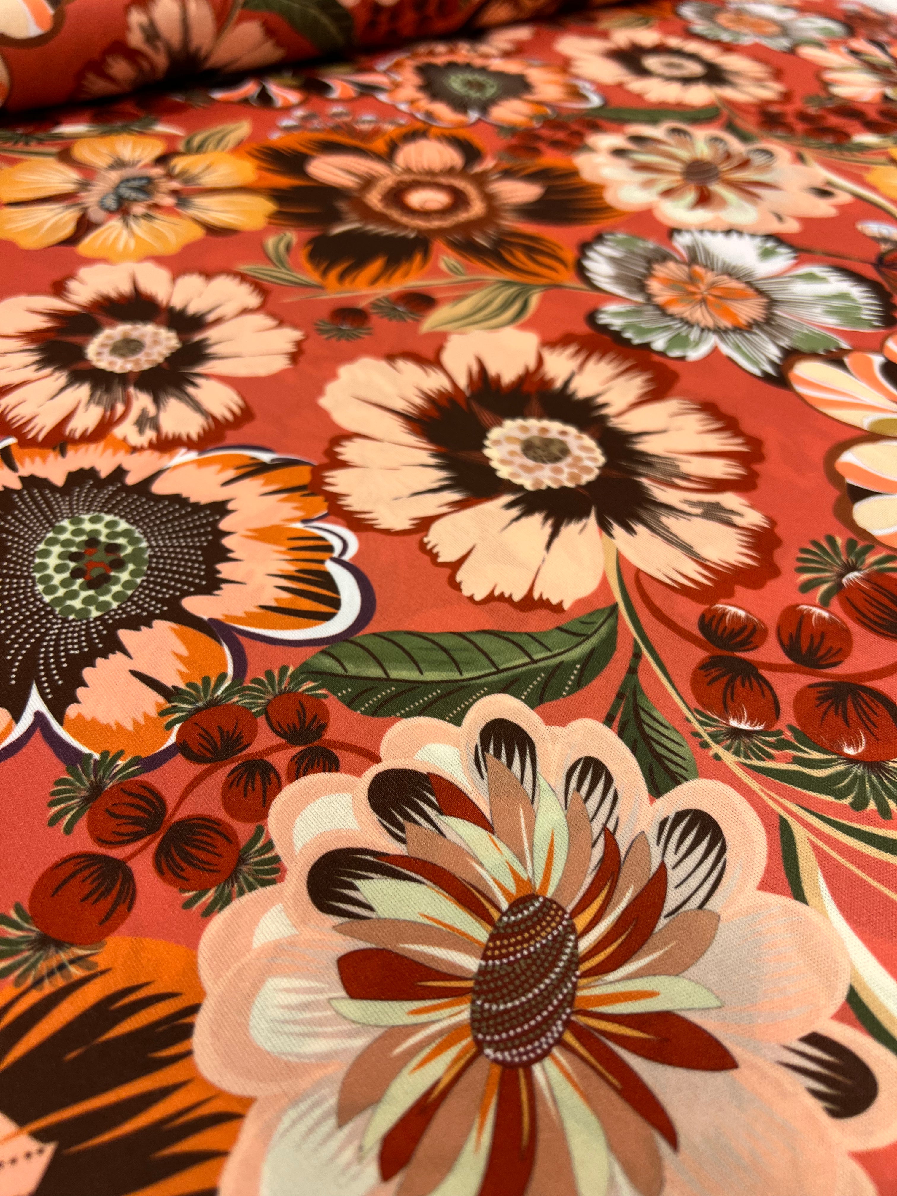 Peace, Love & Petals - Polyestertricot