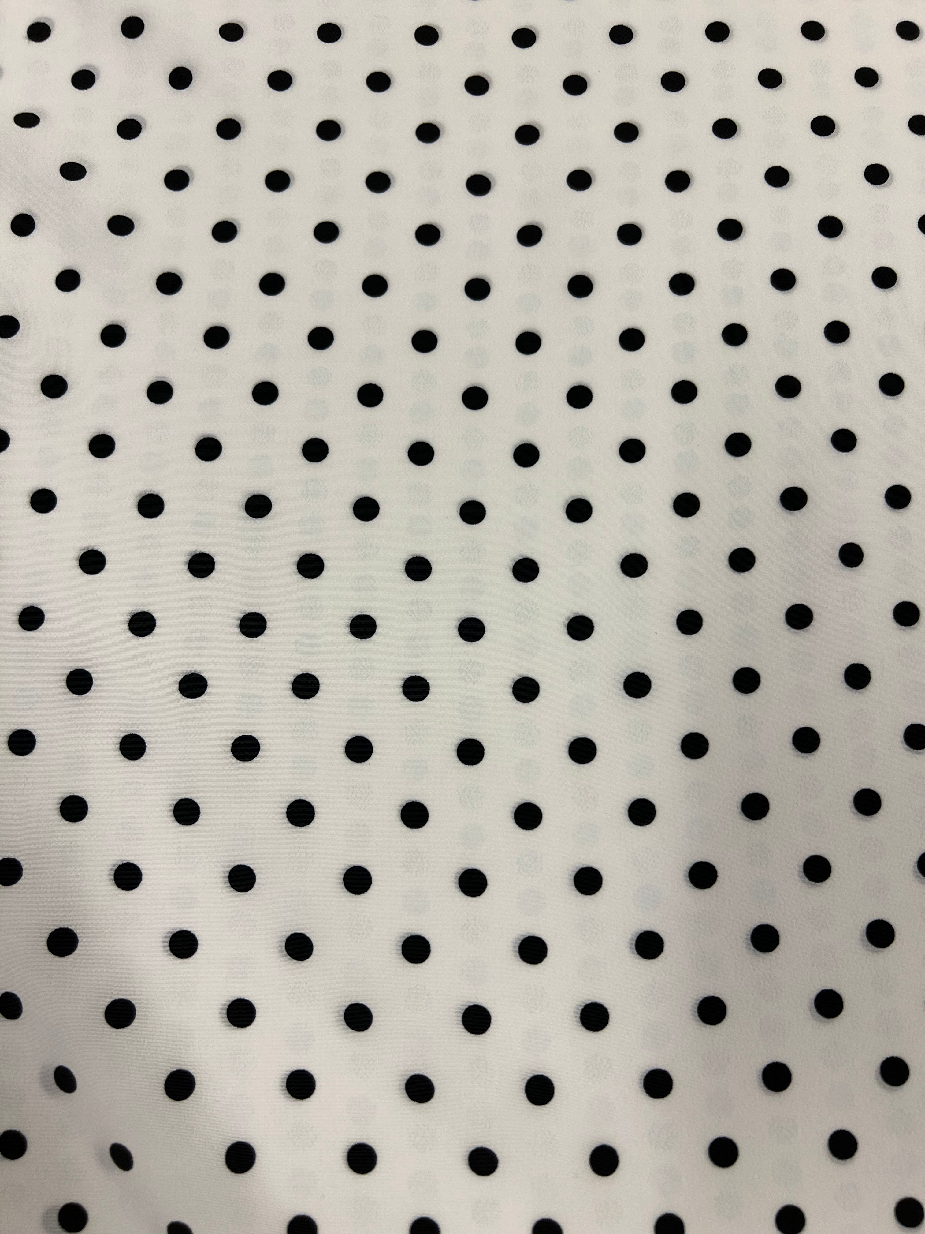 Polka Dots White - Polyester