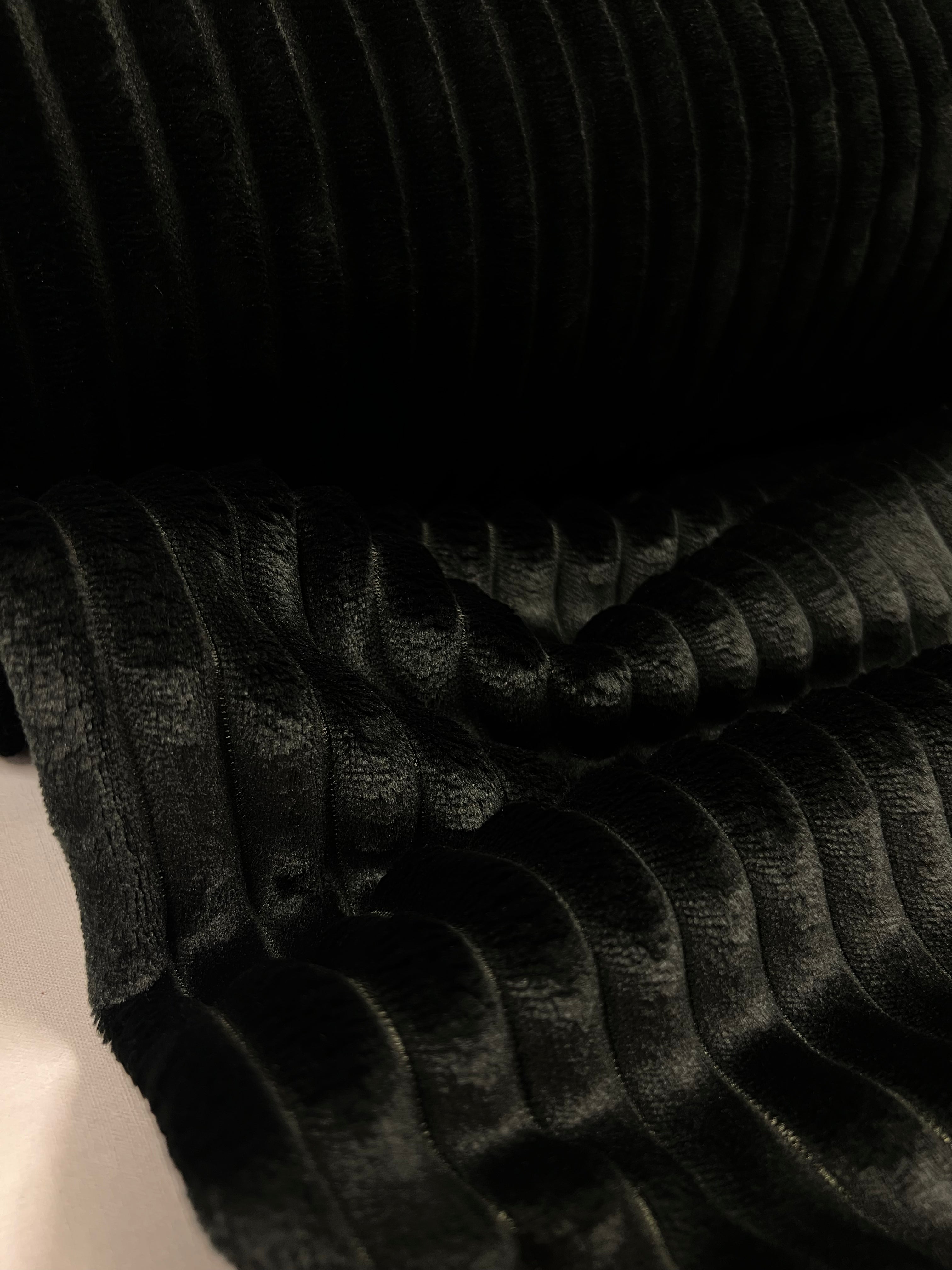 Black Stripes - Faux Fur