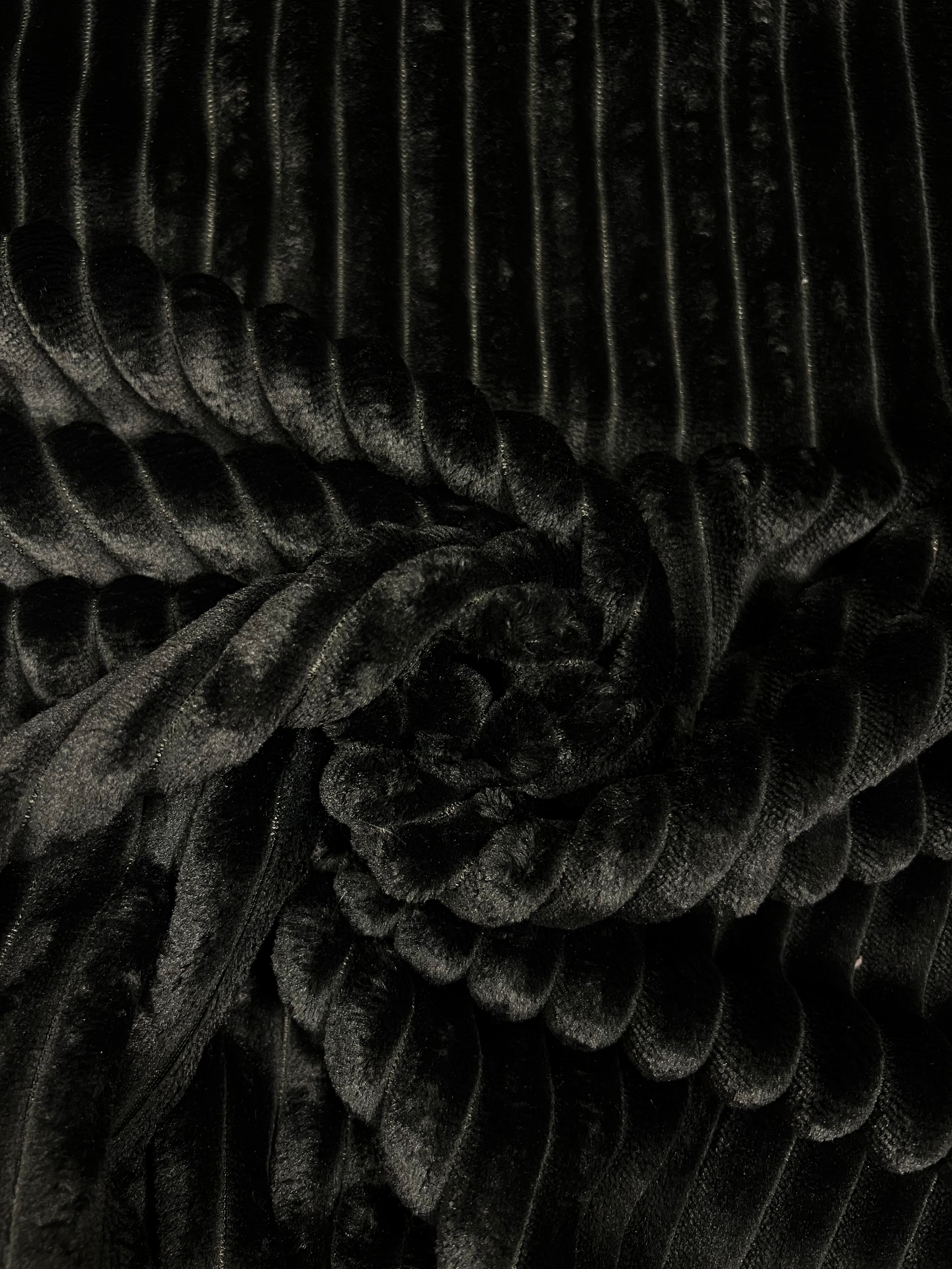 Black Stripes - Faux Fur