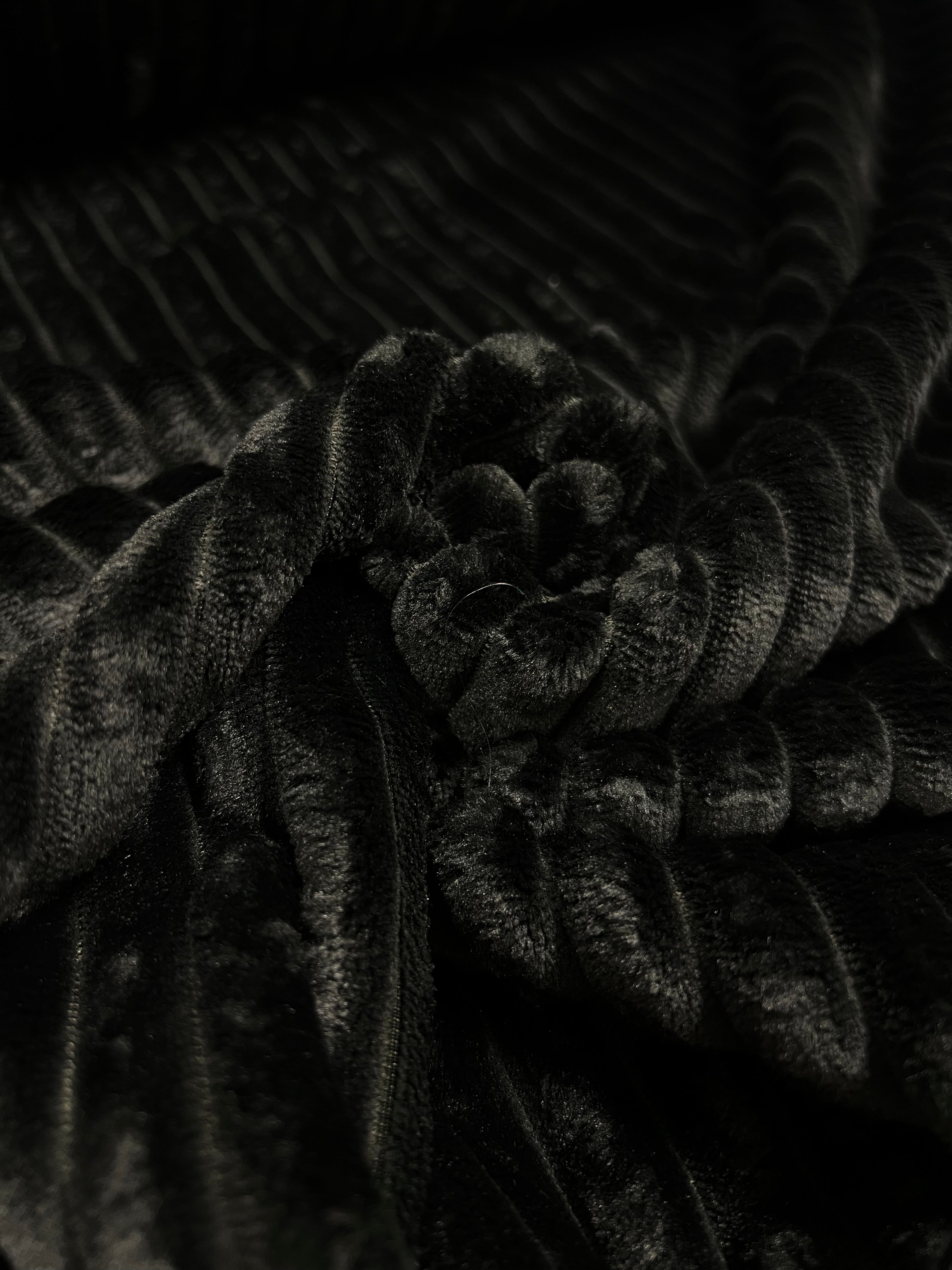 Black Stripes - Faux Fur