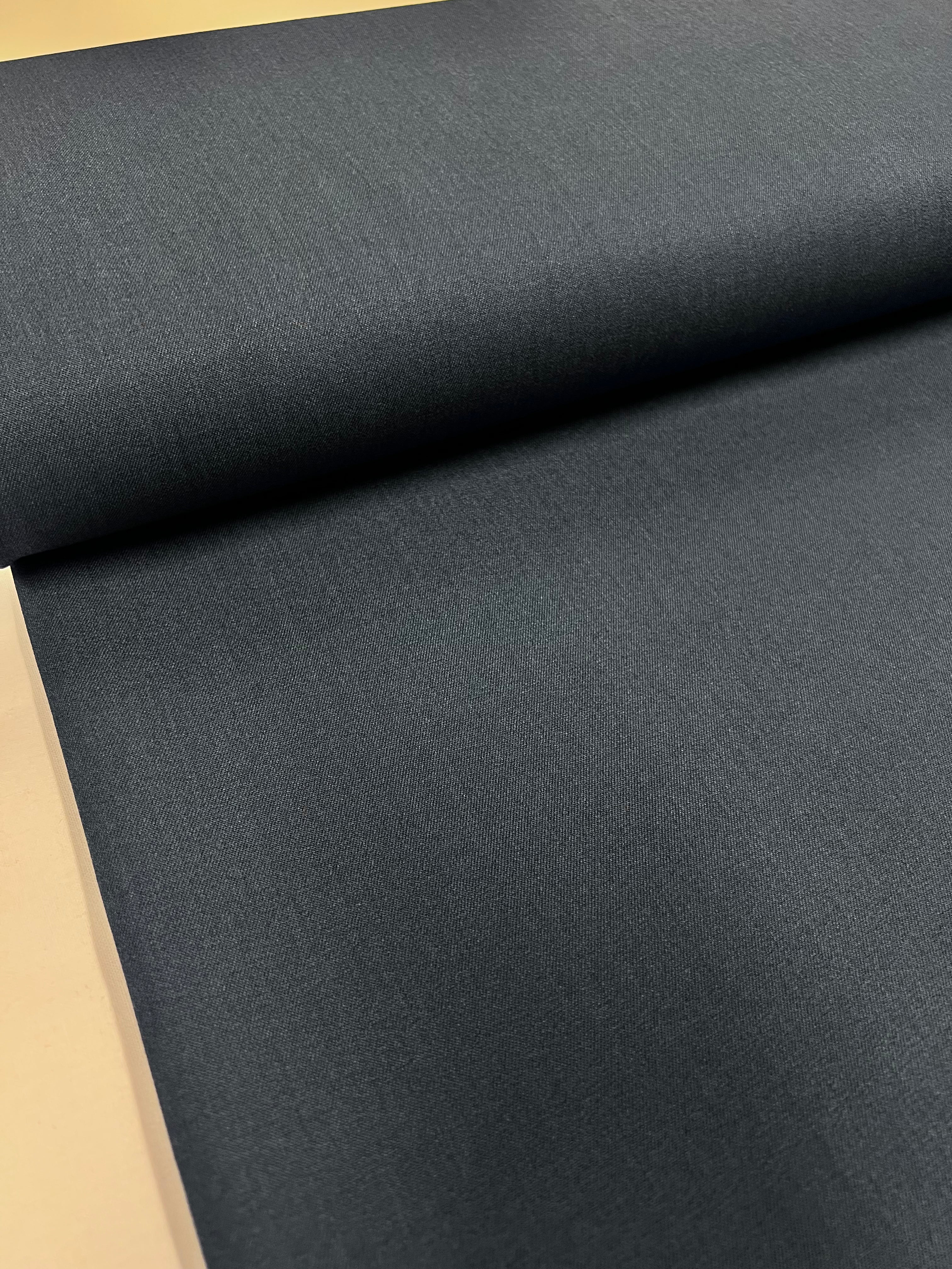 Jeansblauw - Stretchgabardine