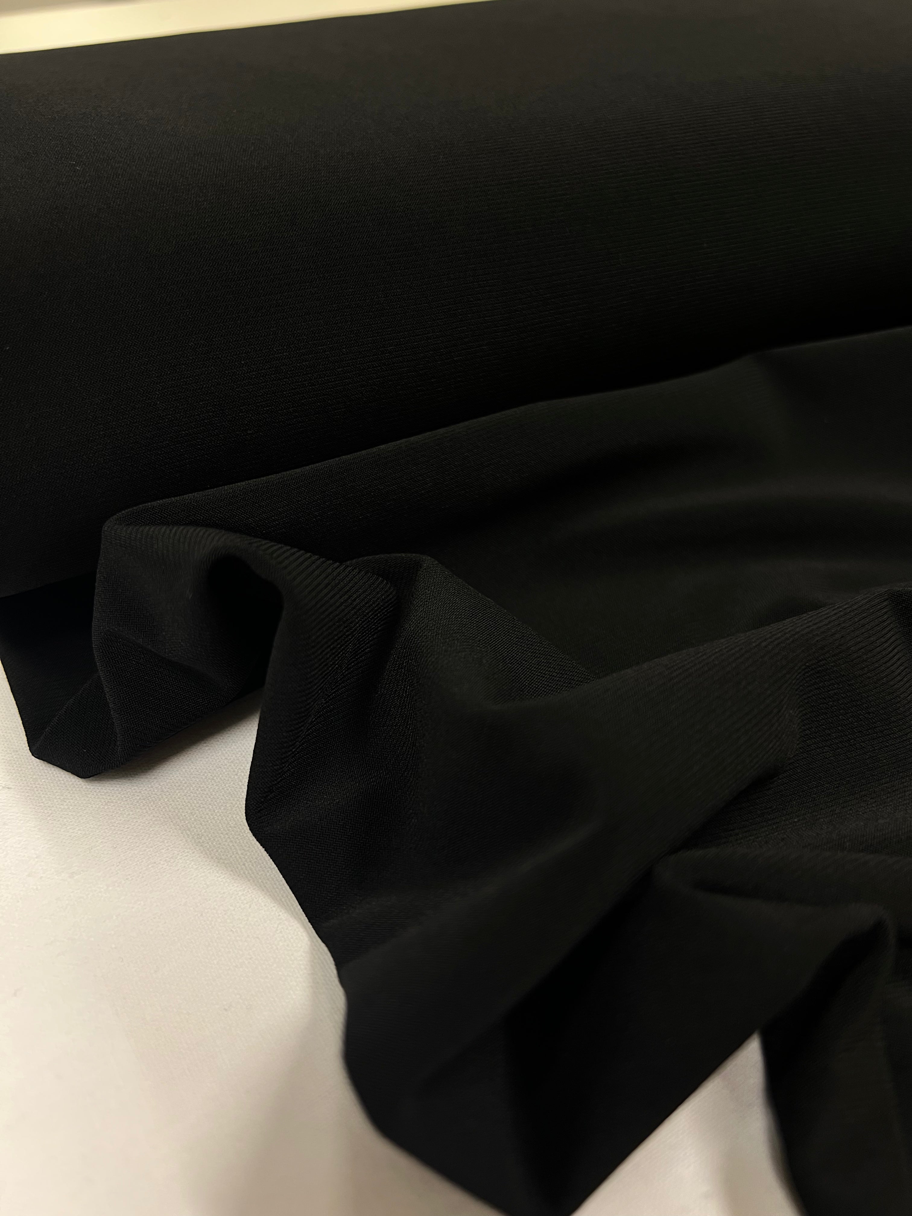 Obsidian Black - Polyestertricot