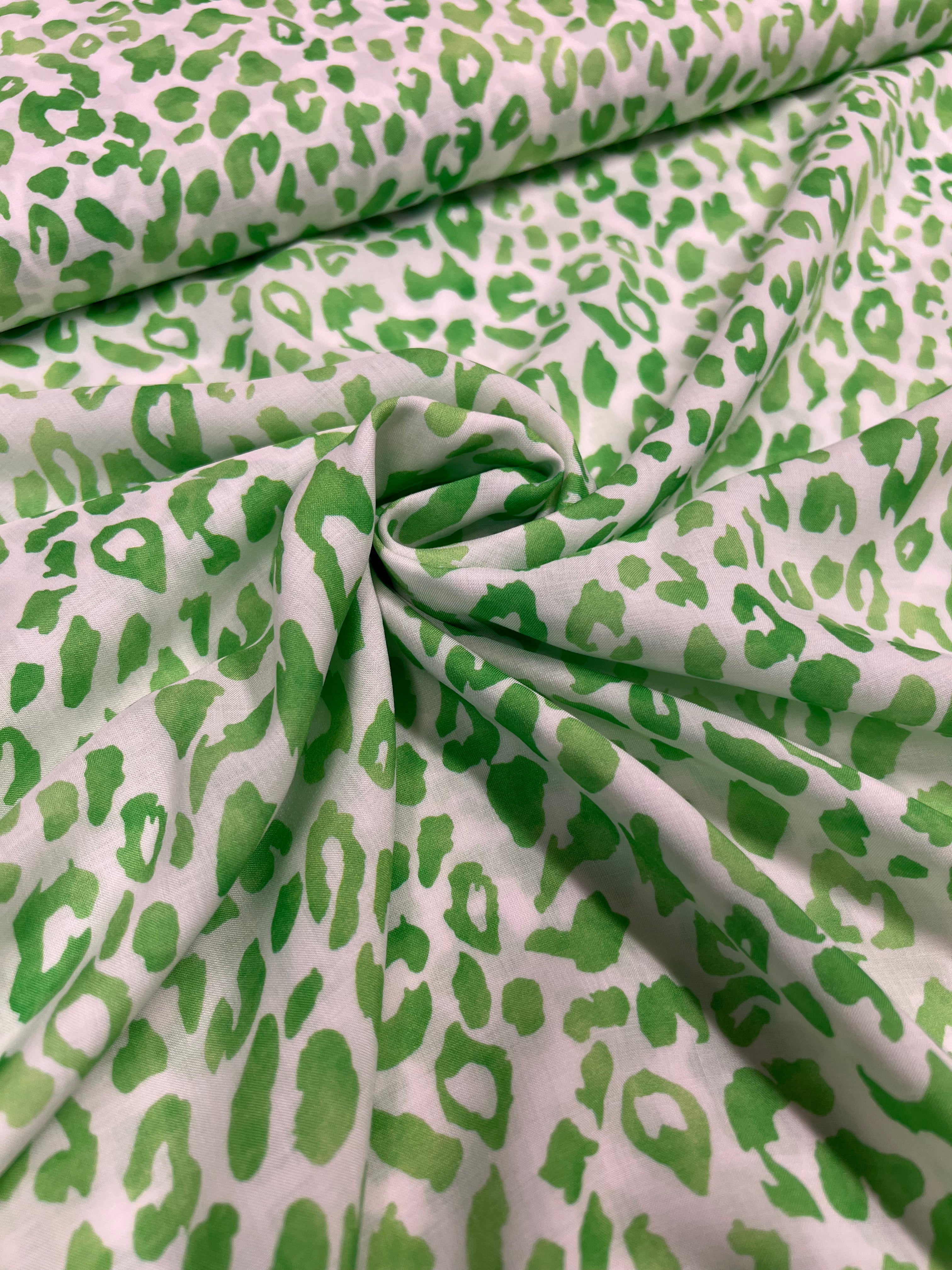 Lime Leopard - Viscose