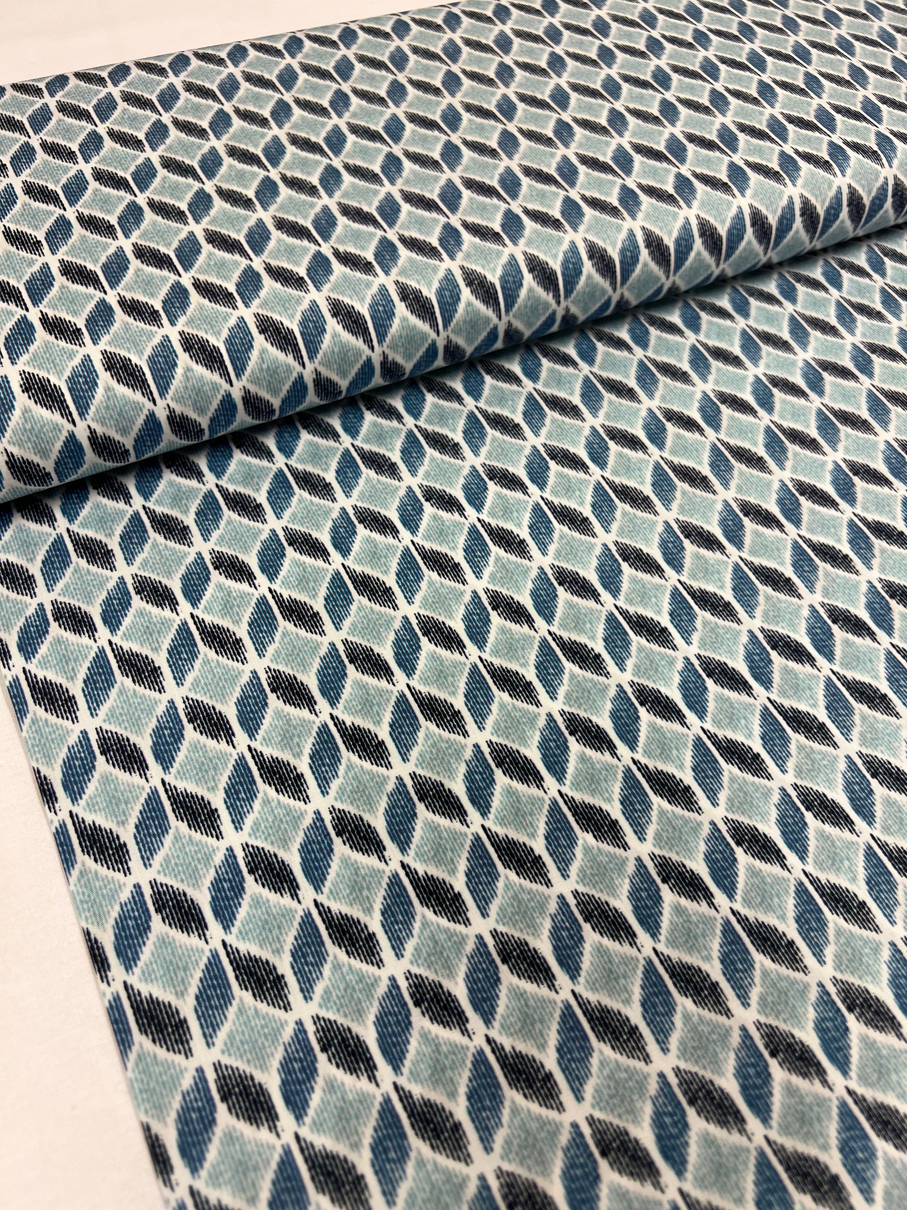 Nereïde Blauw - Poplin Katoen